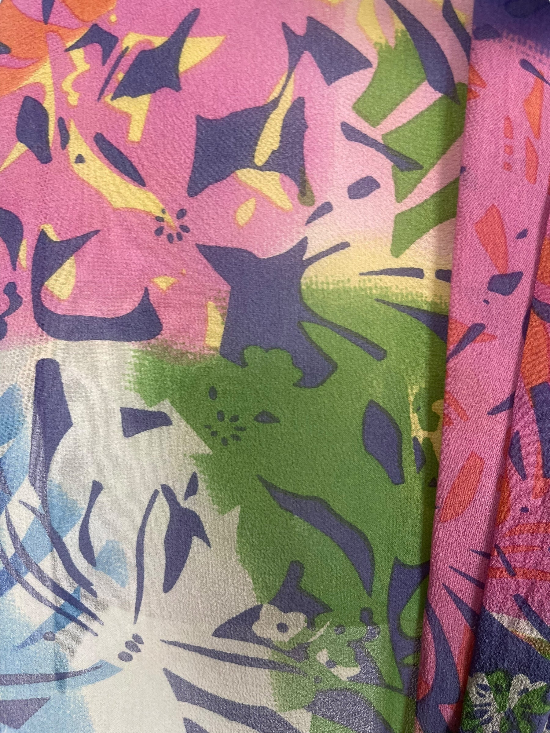 PRG7871 Sheer Avatar Pure Silk Kimono-Sleeved Jacket with Belt