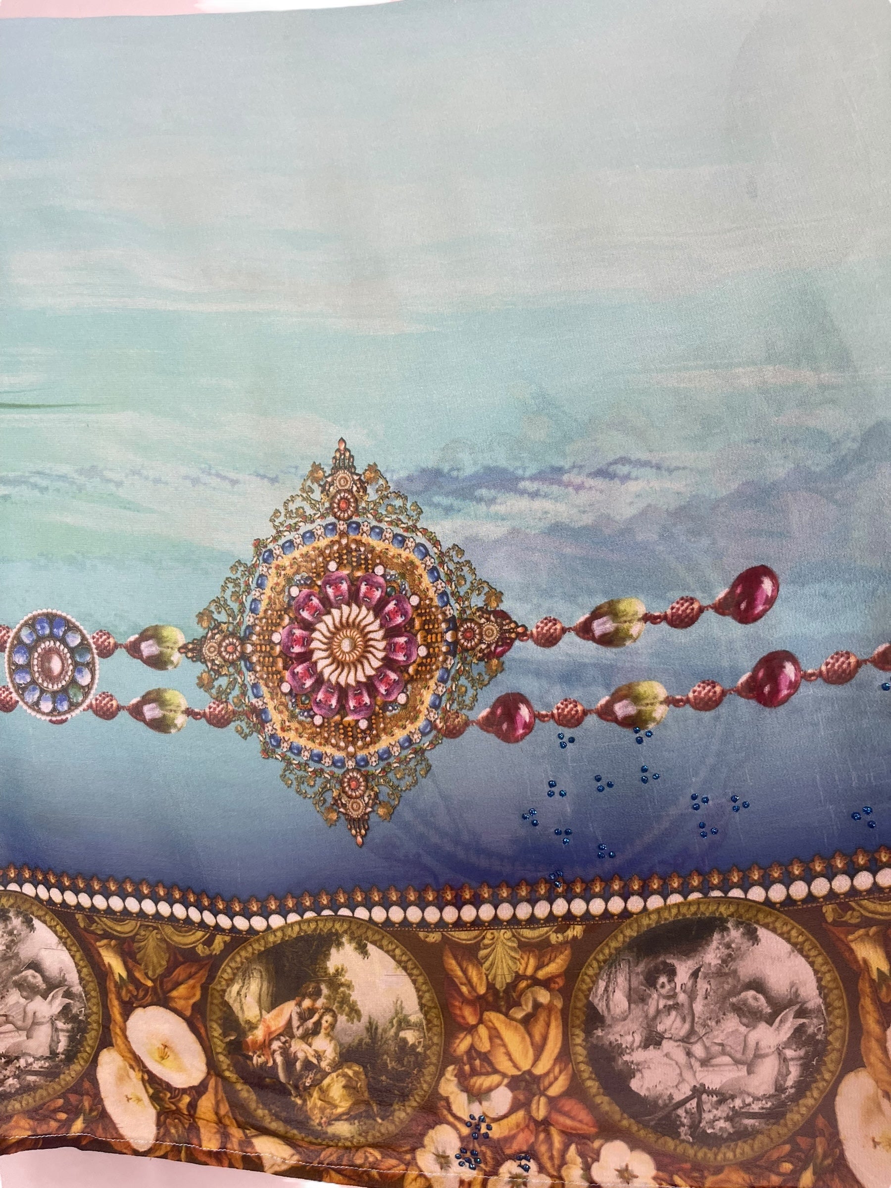 PREVIEW PRG8040B Sheer Pure Silk Wabi Sabi Capelet Poncho by DECEMBER2025 – Handmade ethical Poncho from sariKNOTsari using upcycled silk. Designed in Canada for travel and slow fashion, loved from Toronto to LA to Sydney.