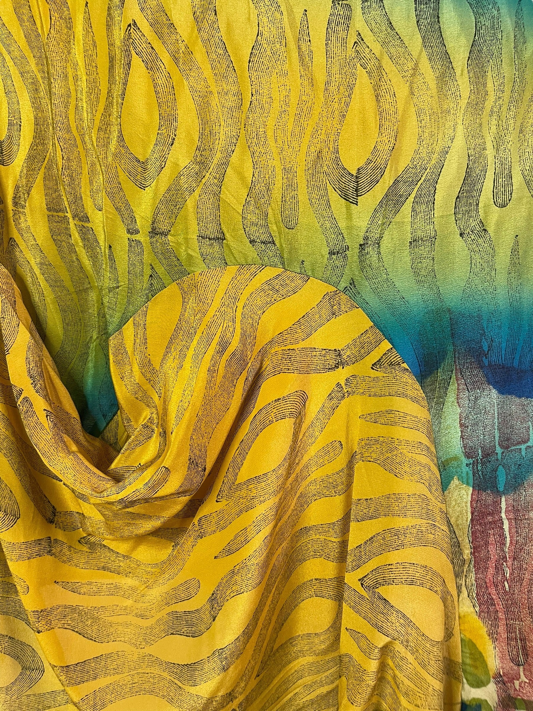 PRC6826 Avatar Pure Silk Self Pocket Tunic Dress