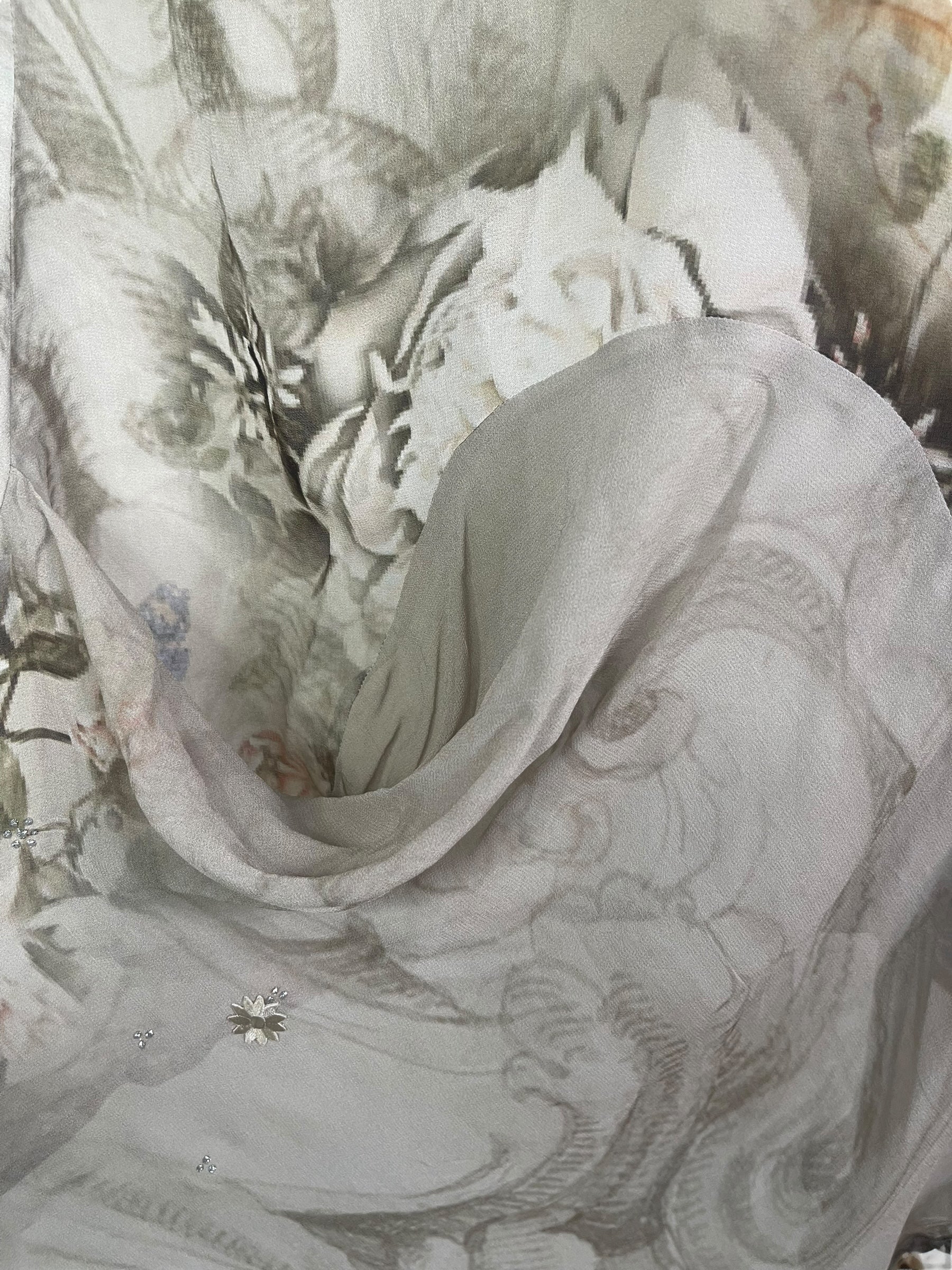 PRG7956 Sheer Avatar Pure Silk Self Pocket Tunic Dress