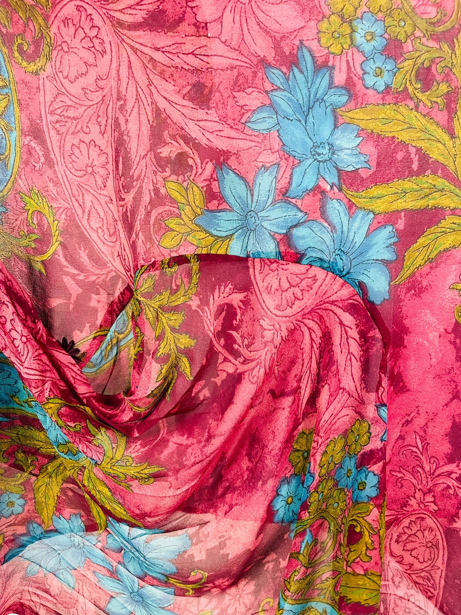 PRG6802 Sheer Avatar Pure Silk Self Pocket Tunic Dress