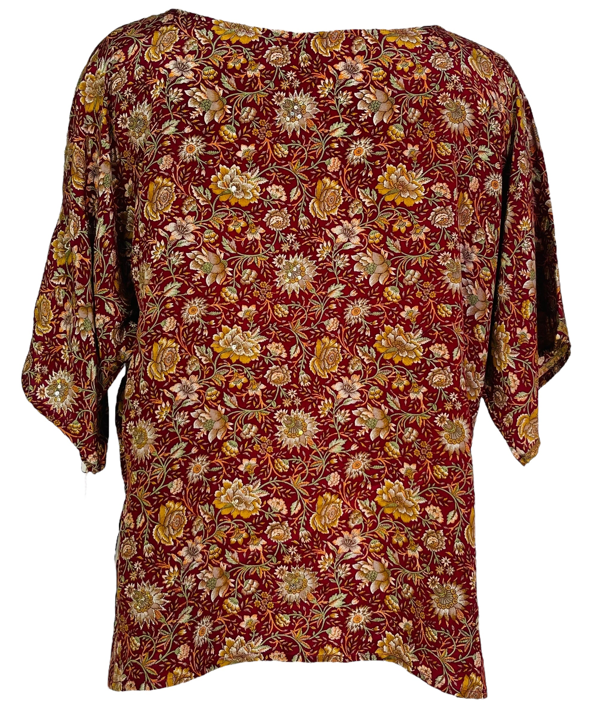 PRC7537 Avatar Pure Silk Side Slit Top