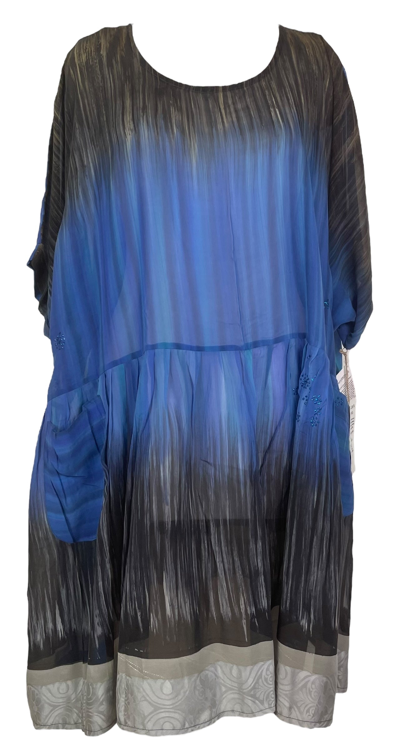 PRG7743 Sheer Avatar Pure Silk Boxy Babydoll Dress