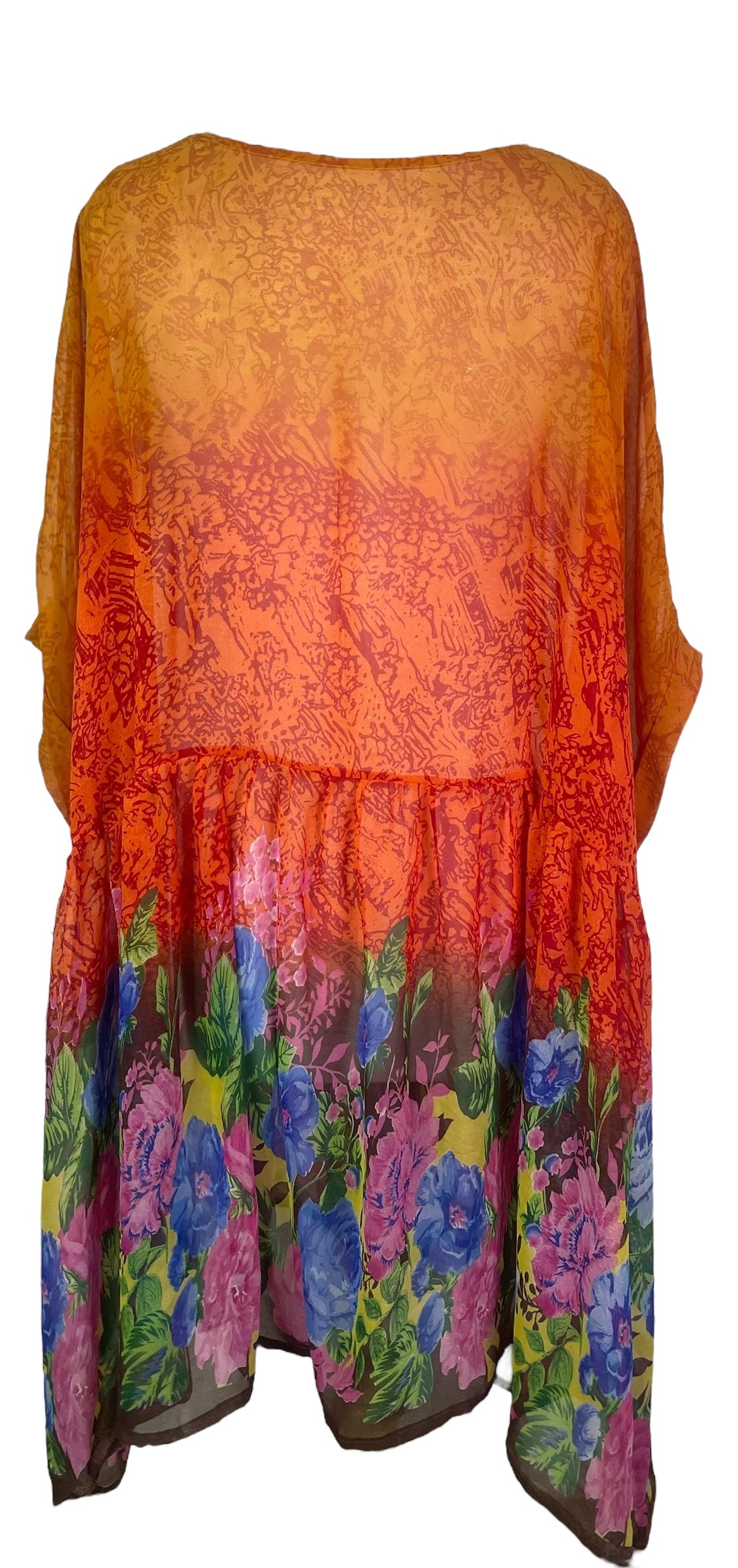 PRG8176 Sheer Avatar Pure Silk Boxy Babydoll Dress