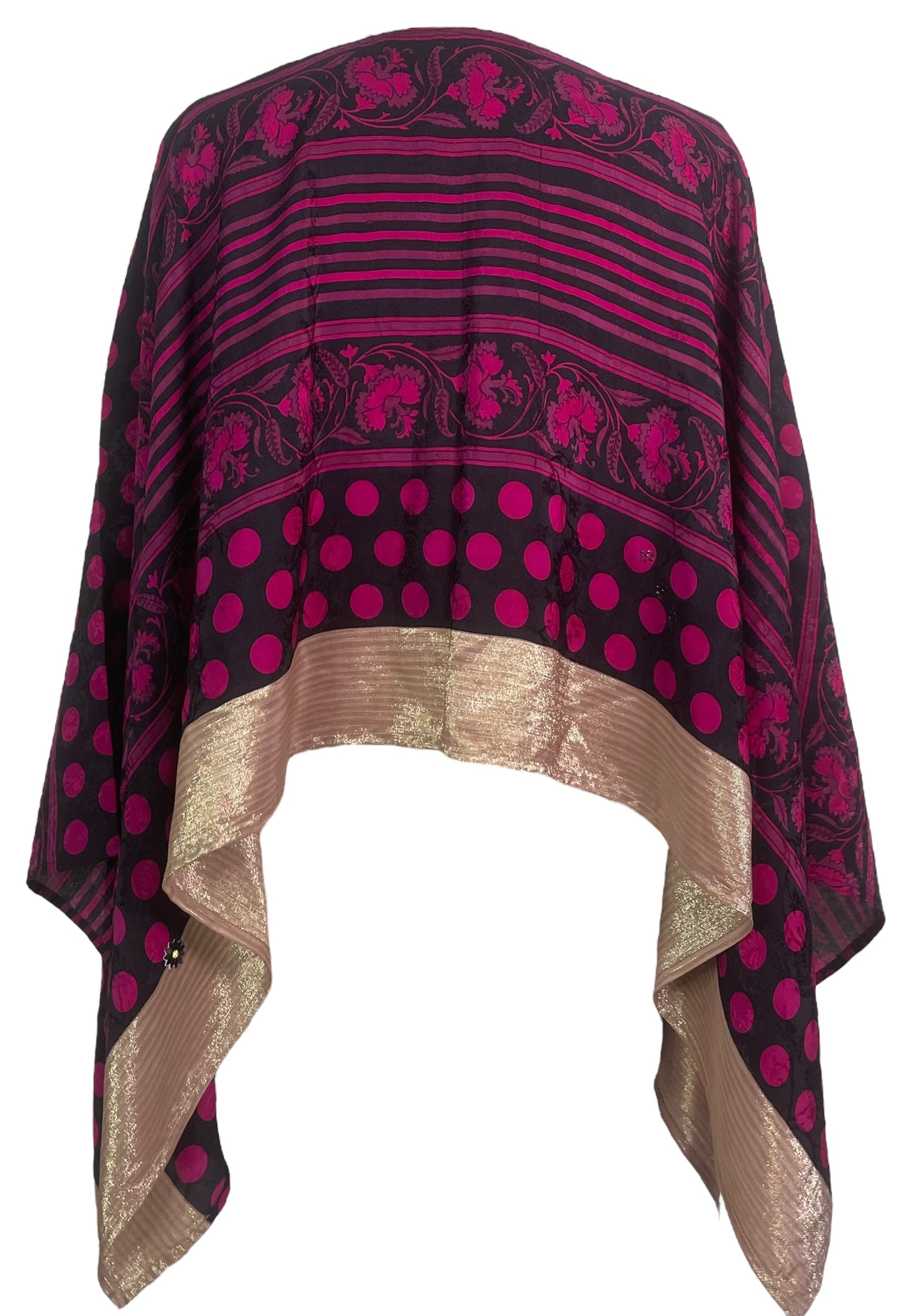 PRC7504 Avatar Pure Silk Capelet Poncho