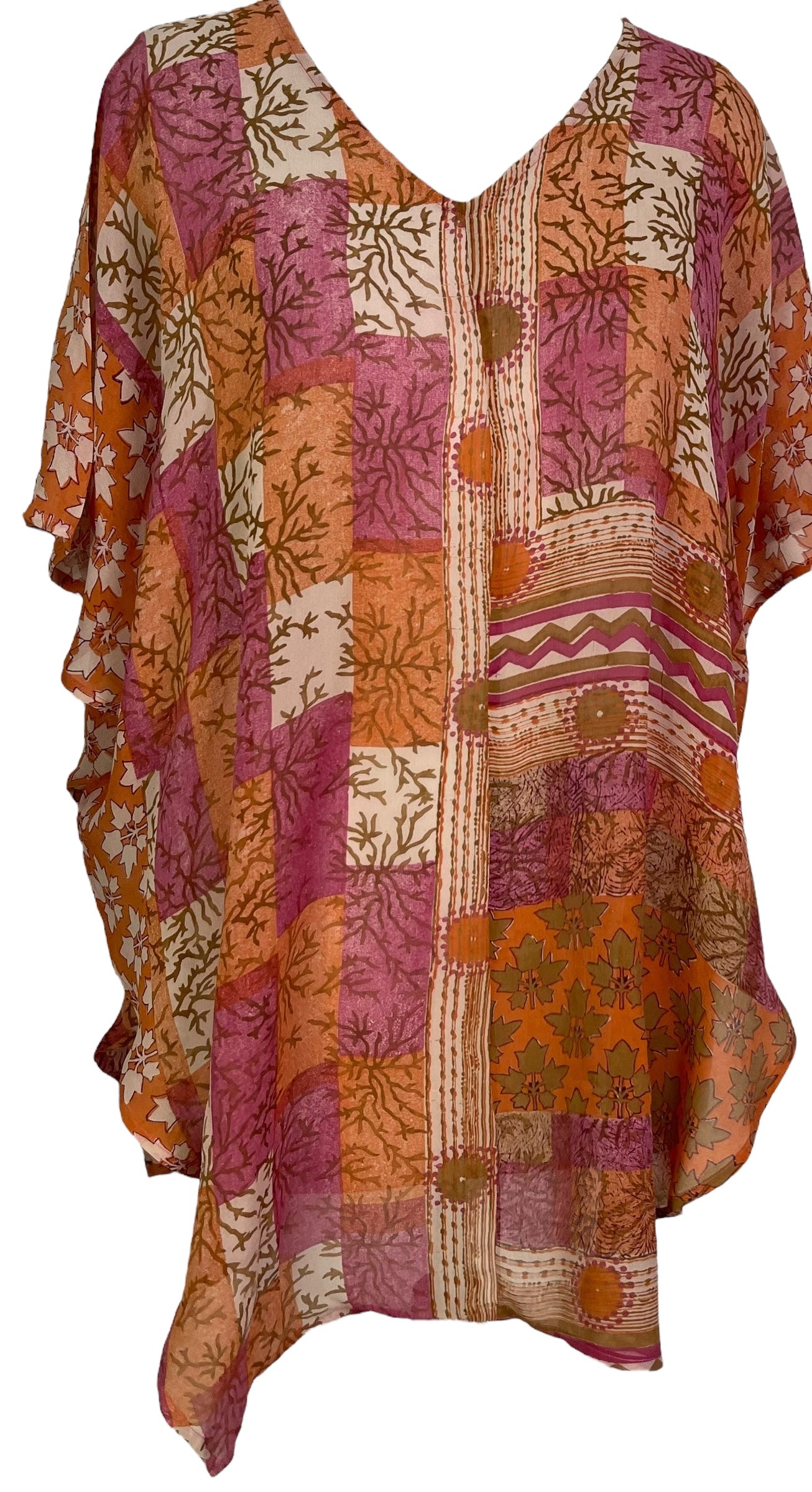 PRG7088 Sheer Wabi Sabi Pure Silk Waterfall Top