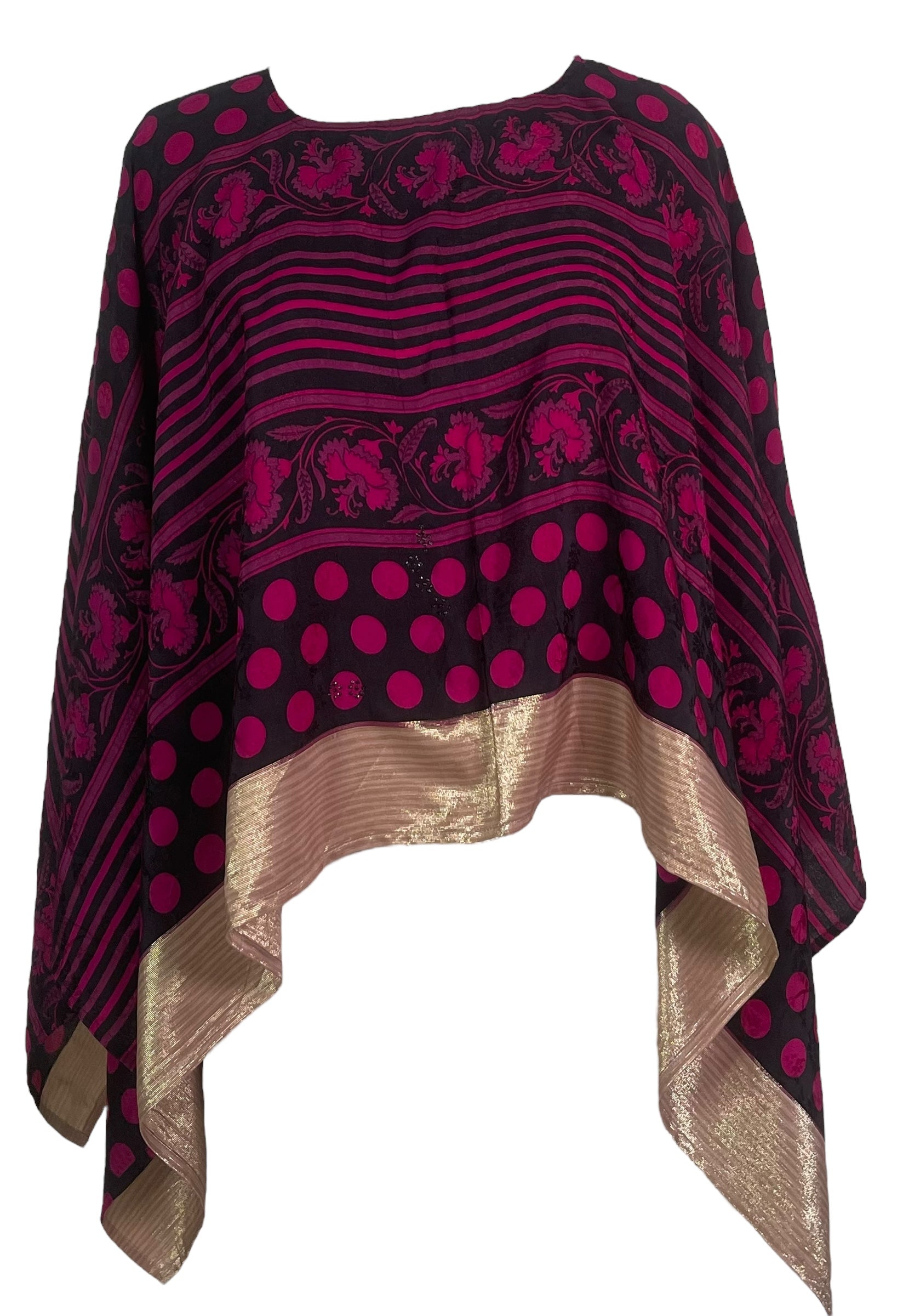 PRC7504 Avatar Pure Silk Capelet Poncho