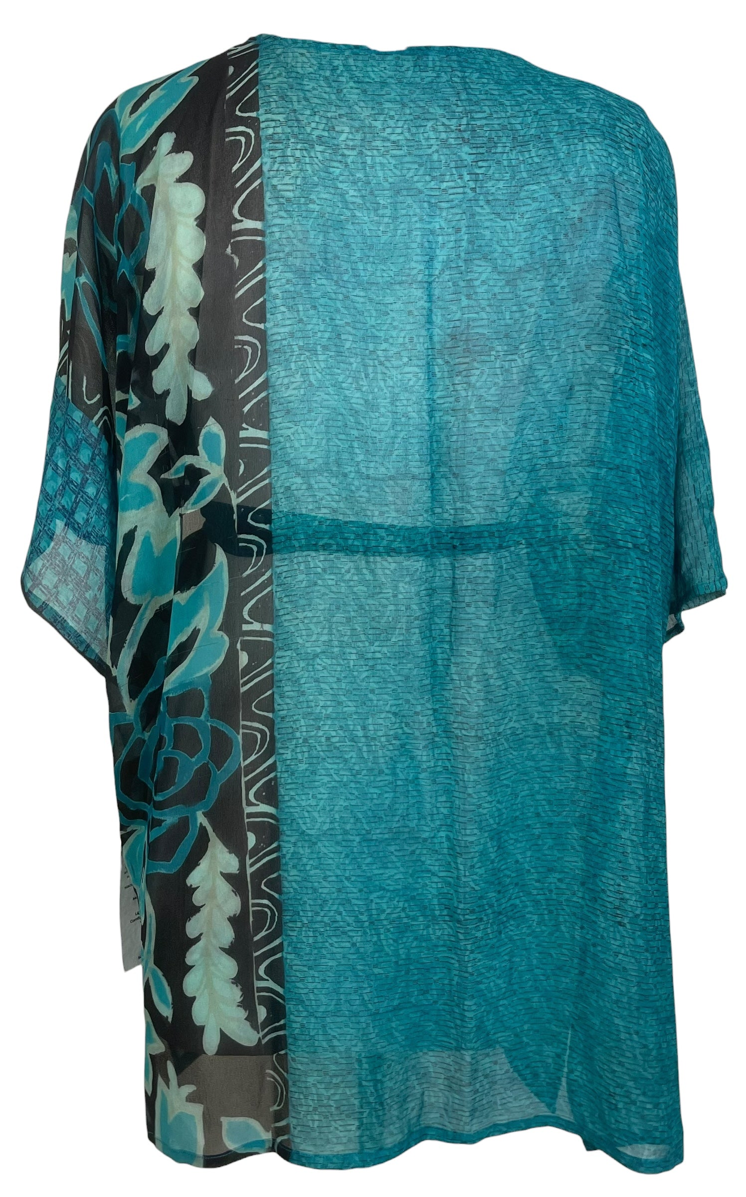 PREVIEW PRG8535 Sheer Wabi Sabi Pure Silk Kimono-Sleeved Jacket with Belt by MARCH2026 – Handmade ethical Short Kimono from sariKNOTsari using upcycled silk. Designed in Canada for travel and slow fashion, loved from Toronto to LA to Sydney. Featuring Zsiska, Bryn Walker and Artisan Leather coats by Rejean Pepin, Pepin designs