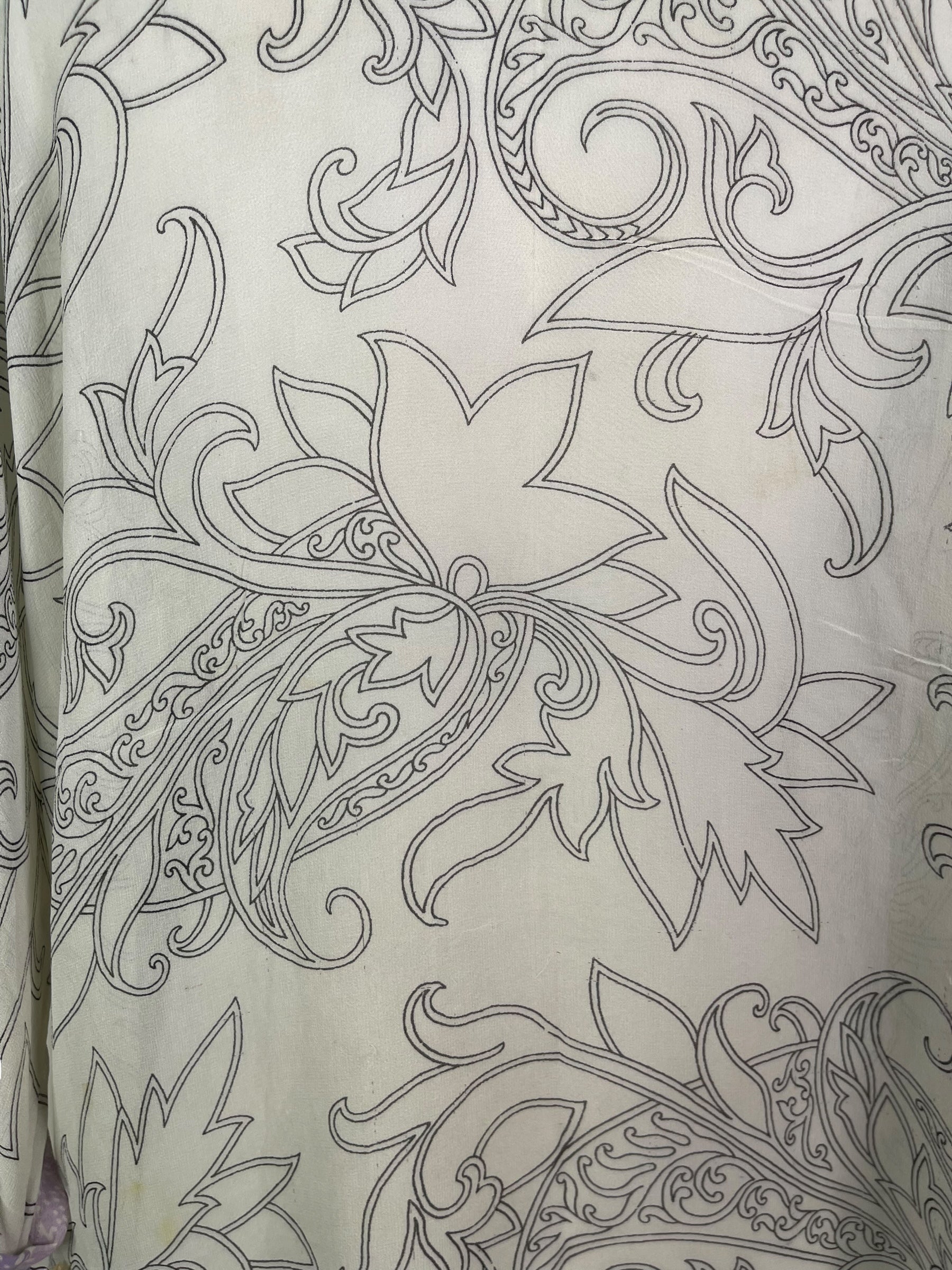 PRG8478 Sheer Wabi Sabi Pure Silk Long Tunic with Side Ties