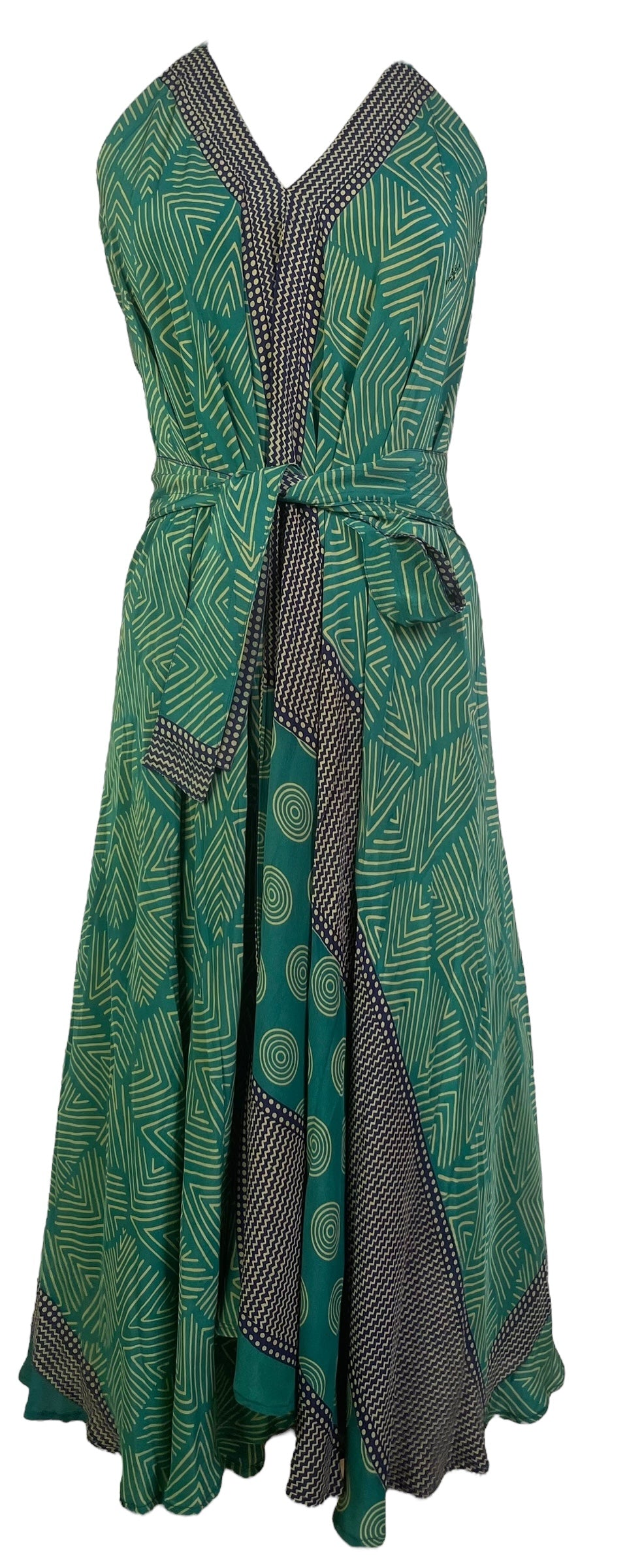 PRC7692 Wabi Sabi Pure Silk Maxi Dress with Belt