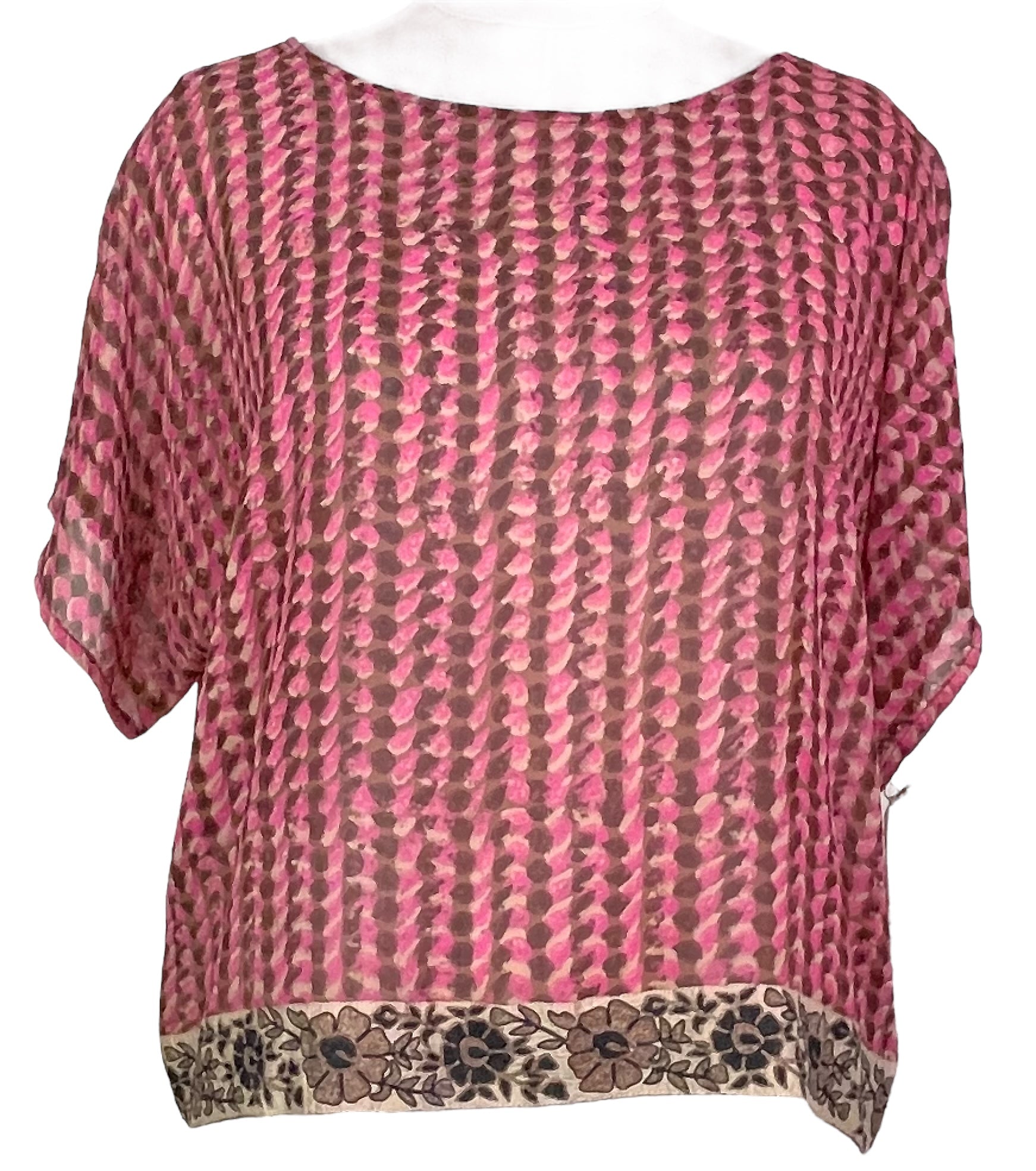 PRG7484 Sheer Avatar Pure Silk Boxy Top