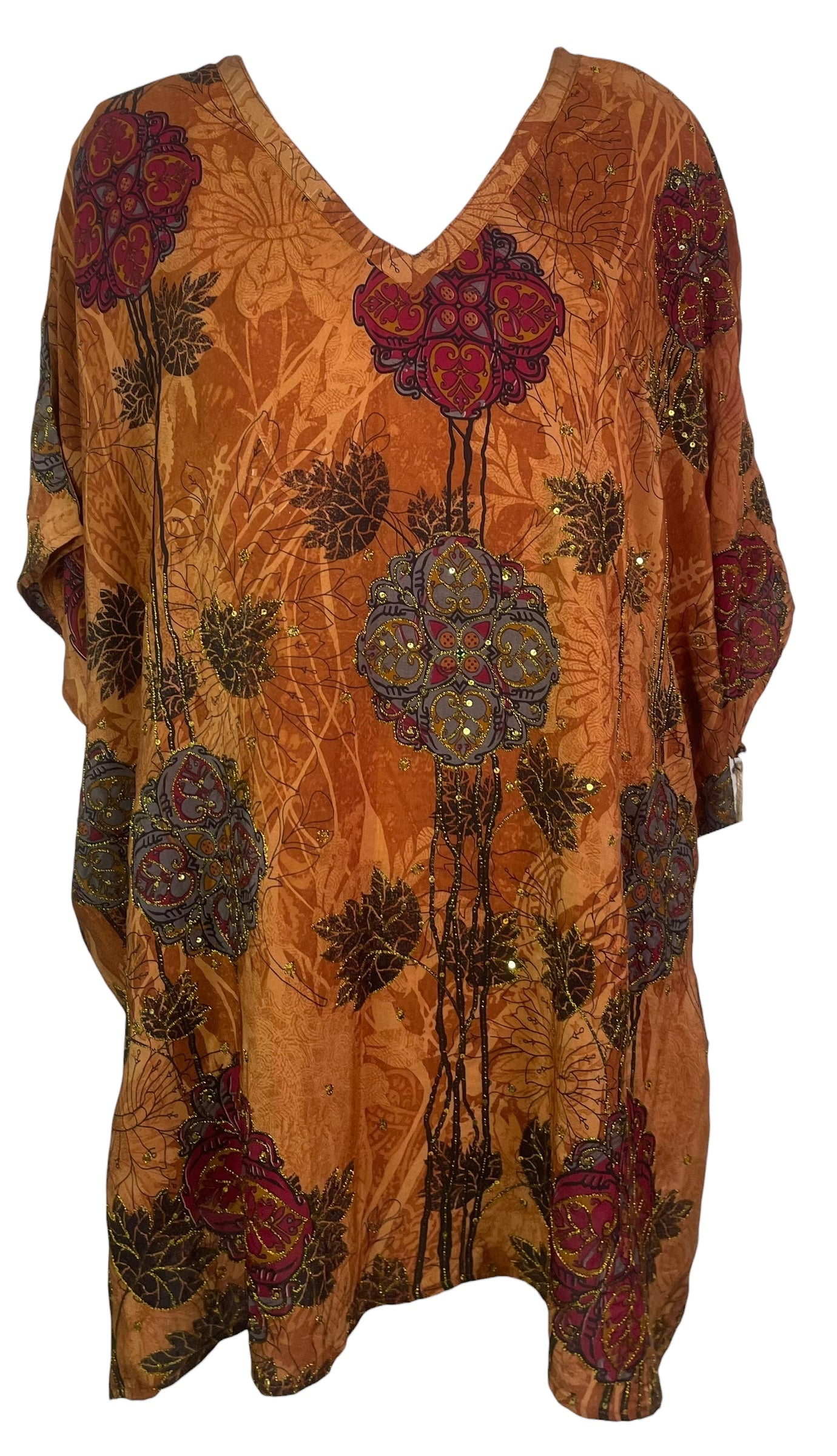 PREVIEW PRC8297 Avatar Pure Silk Short Kaftan Tunic with Slits