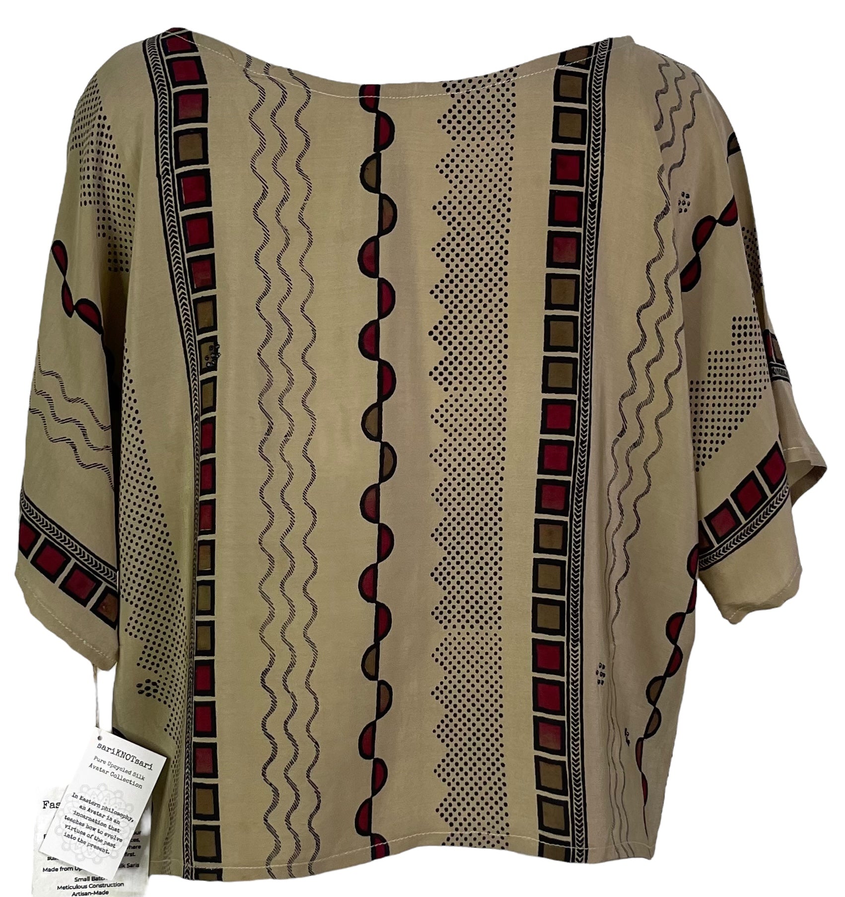 PRC6973 Avatar Pure Silk Boxy Top