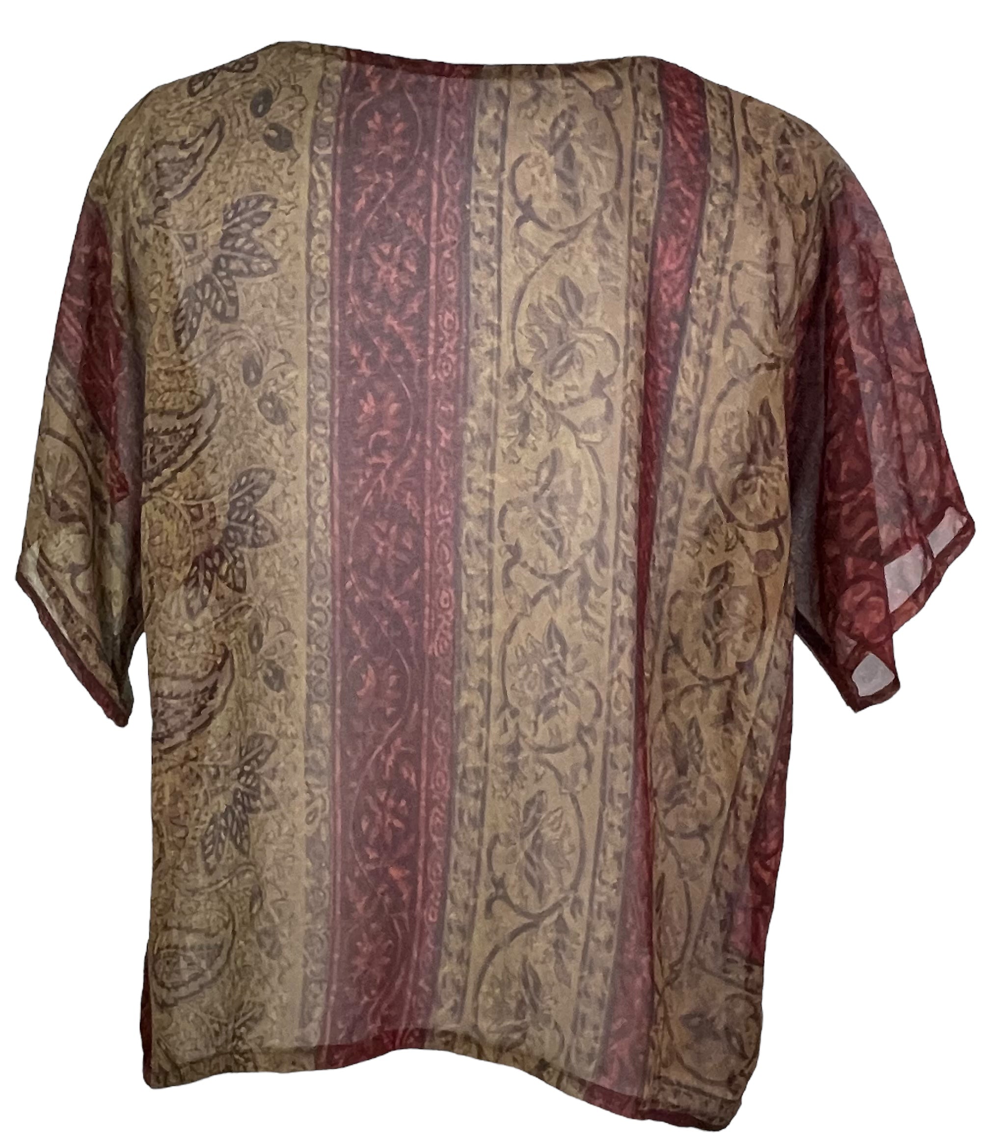 PRG7480 Sheer Avatar Pure Silk Boxy Top