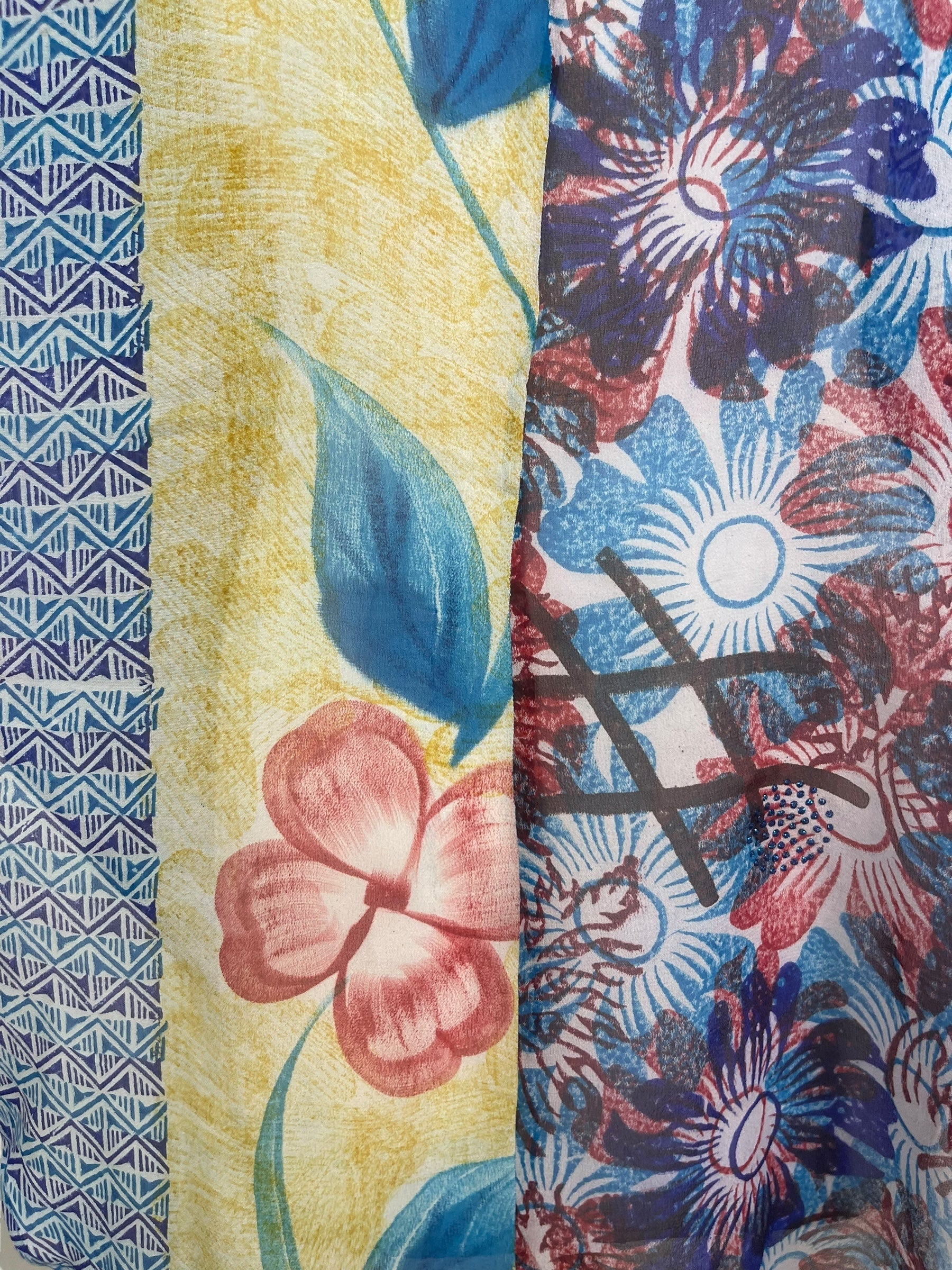 PRG8125 Sheer Avatar Pure Silk Waterfall Top