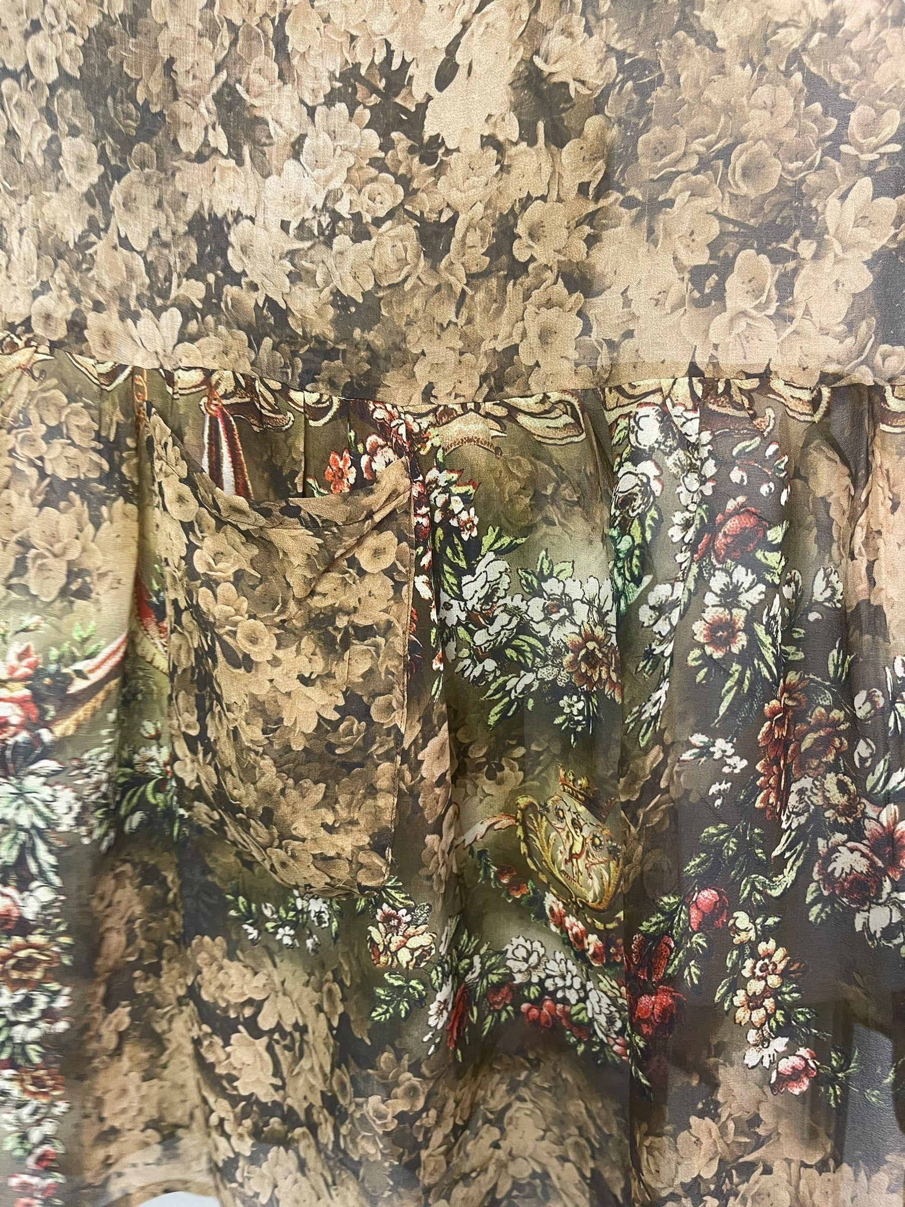 PRG8165 Sheer Wabi Sabi Pure Silk Boxy Babydoll Dress