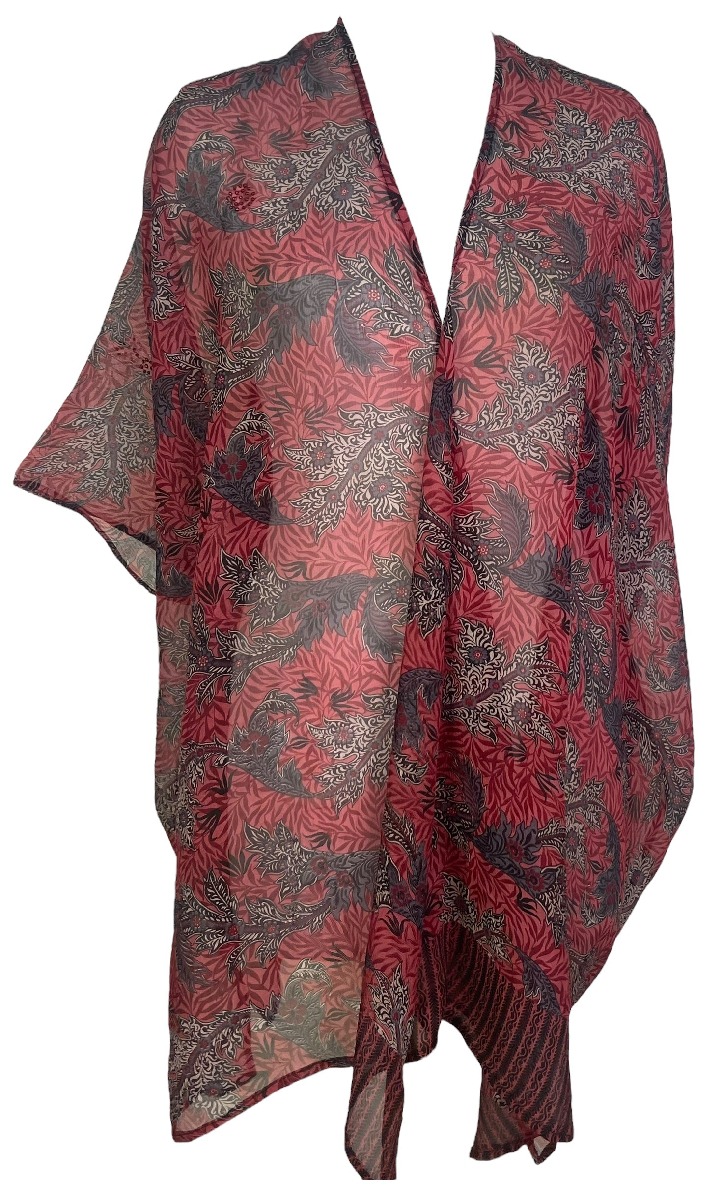 PRG7074 Sheer Wabi Sabi Pure Silk Cardigan