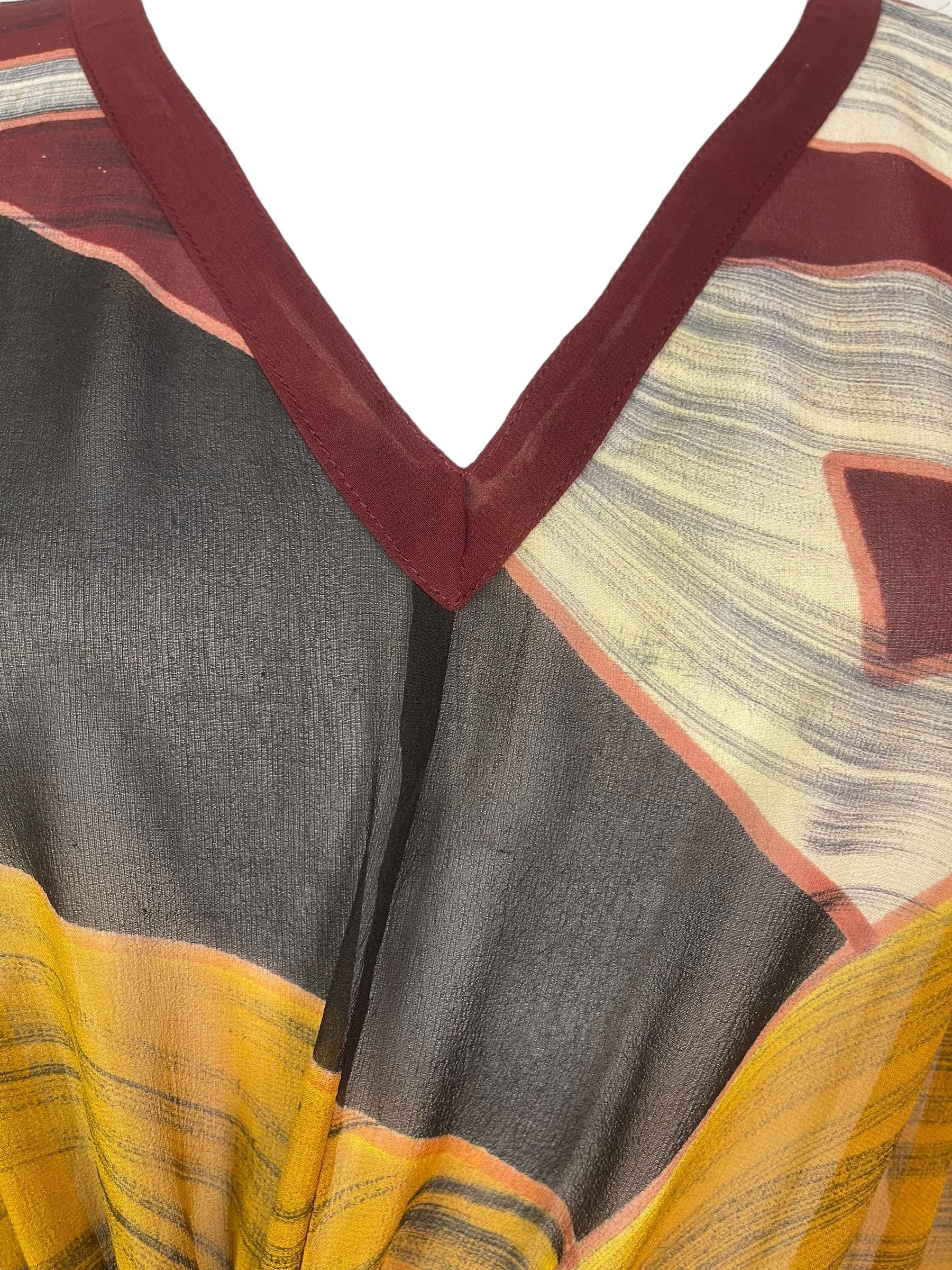 PRG7609 Sheer Wabi Sabi Pure Silk Maxi Kaftan