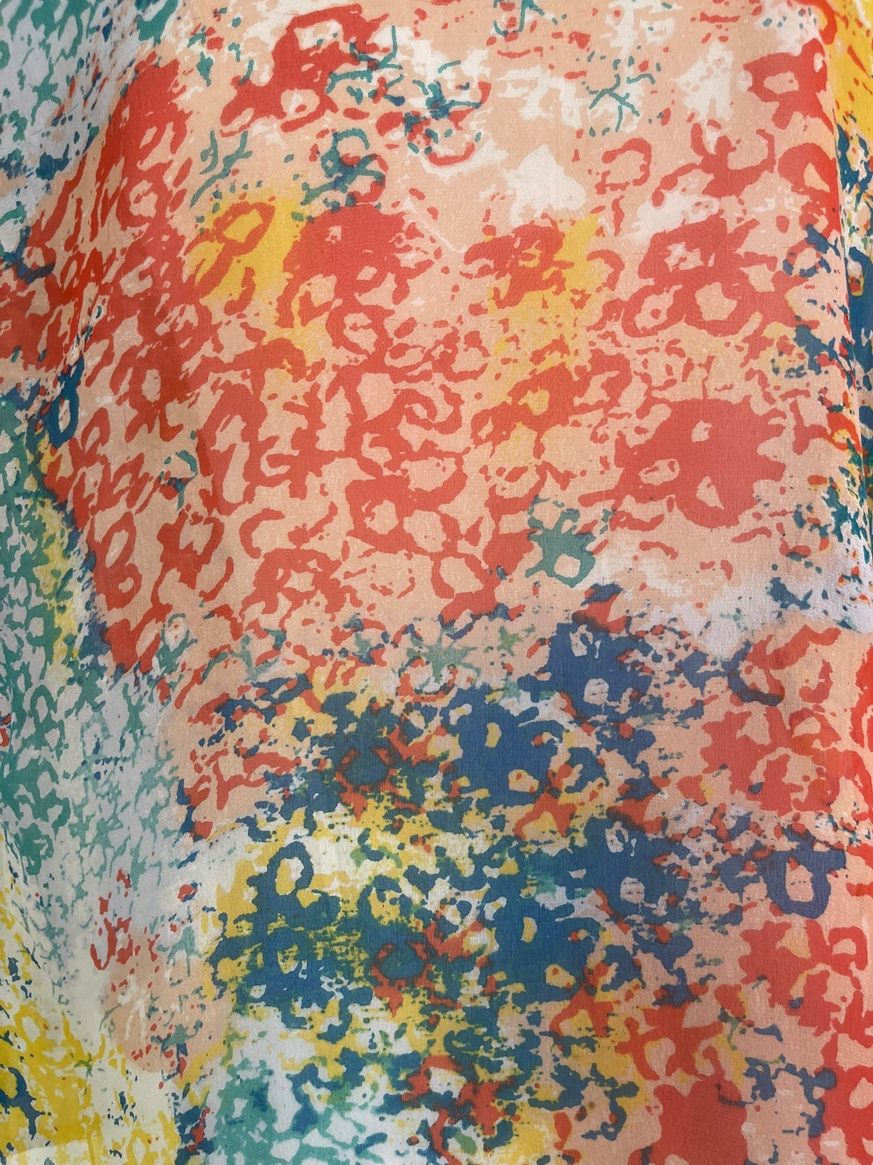 PRG8109 Sheer Avatar Pure Silk Side Slit Top