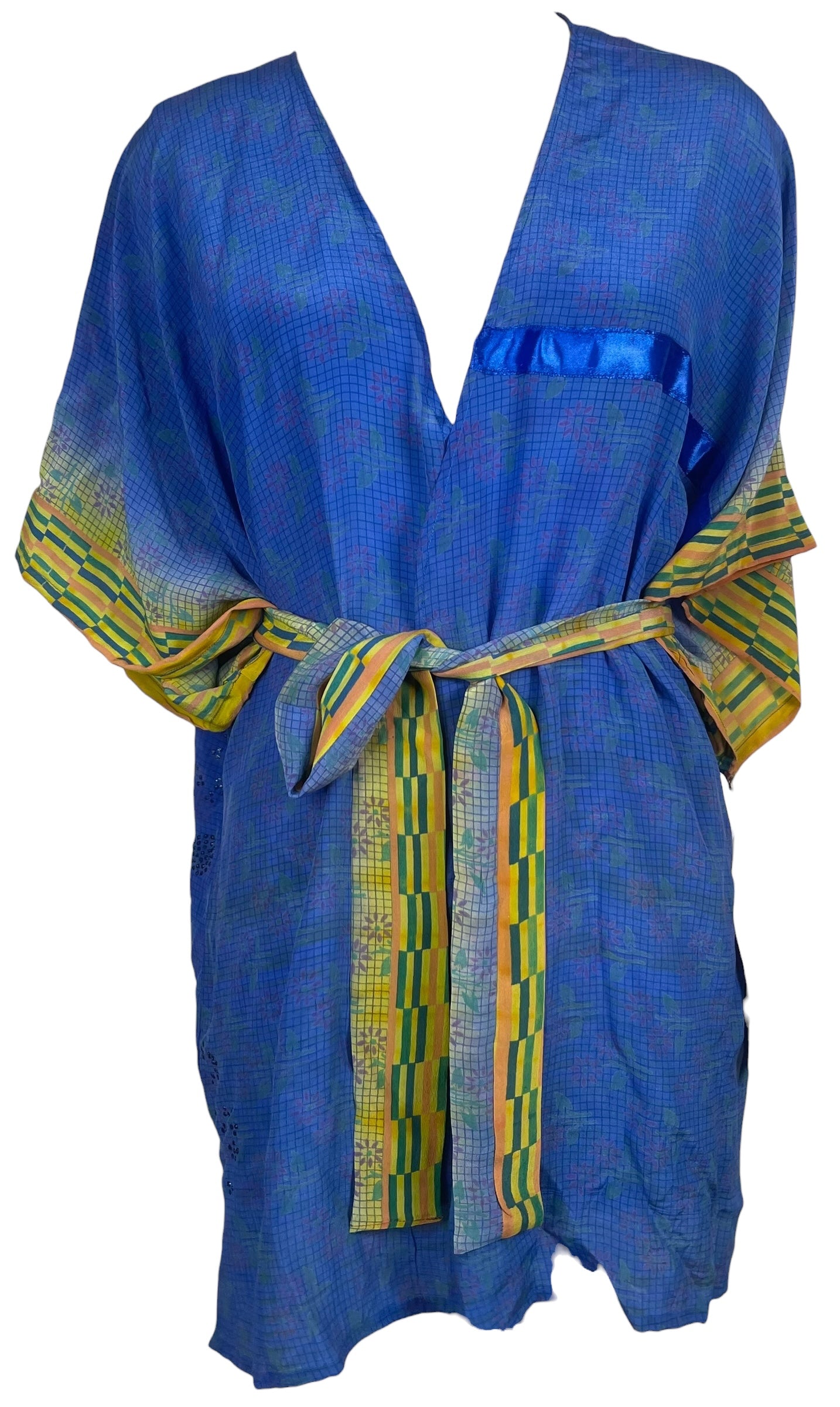 PRC8502 Avatar Pure Silk Kimono-Sleeved Jacket with Belt