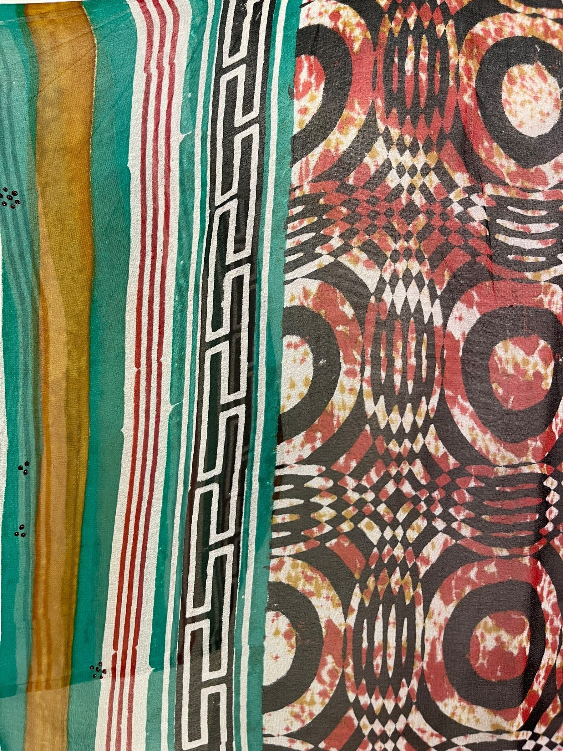 PRG7337 Sheer Wabi Sabi Pure Silk Capelet Poncho