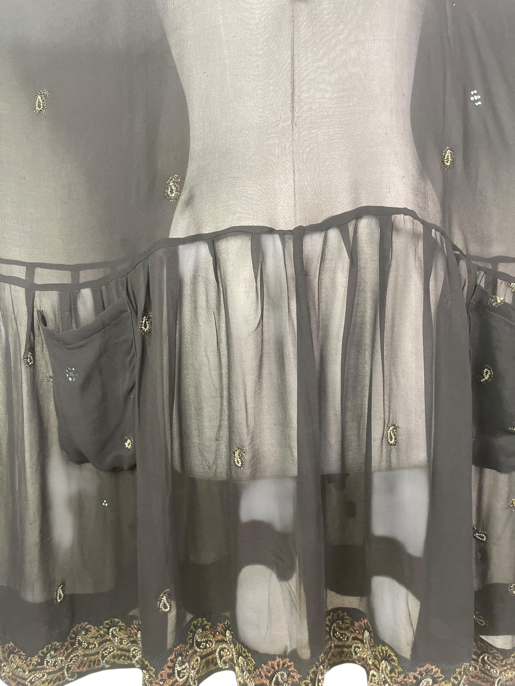 PREVIEW PRG8172 Sheer Avatar Pure Silk Boxy Babydoll Dress by FEBRUARY2026 – Handmade ethical Boxy Babydoll Dress from sariKNOTsari using upcycled silk. Designed in Canada for travel and slow fashion, loved from Toronto to LA to Sydney.