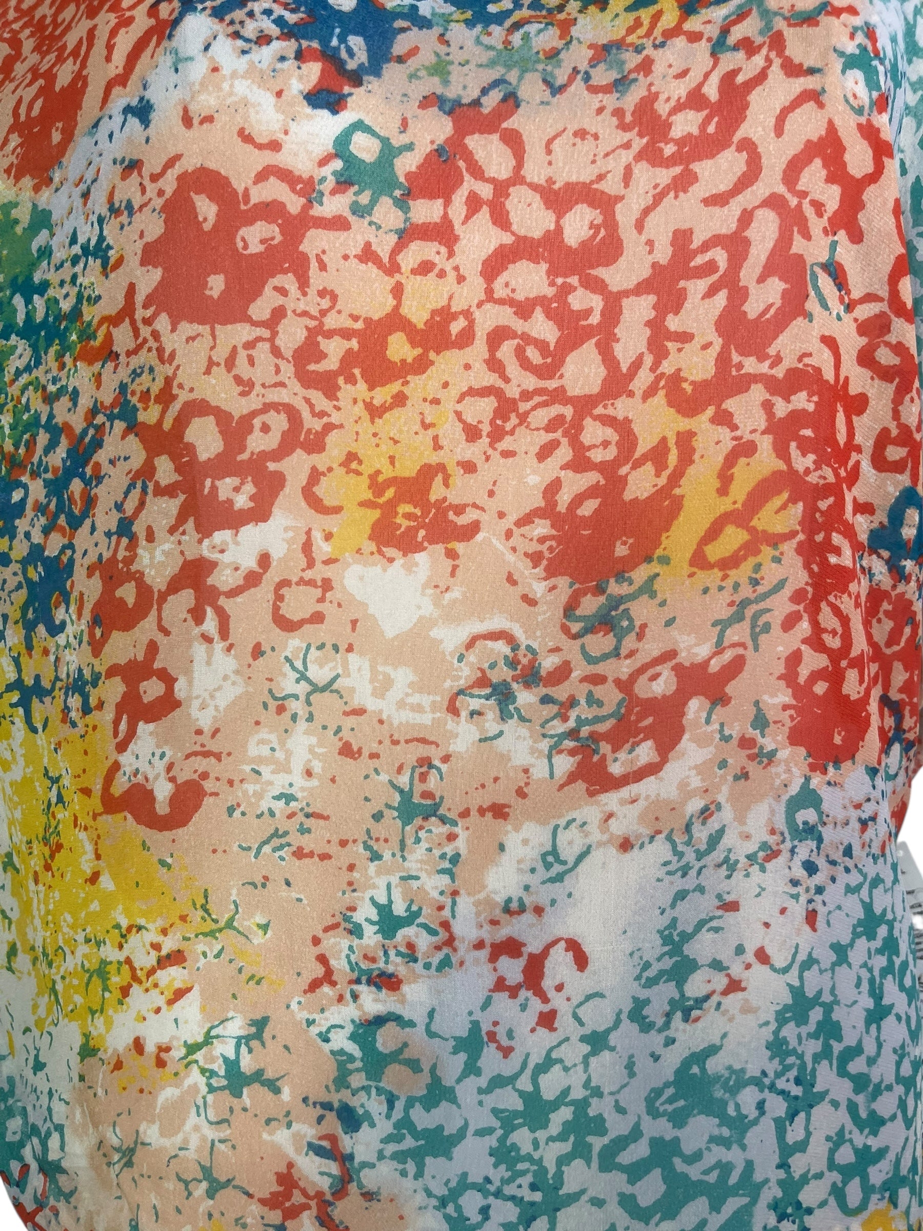 PRG8109 Sheer Avatar Pure Silk Side Slit Top