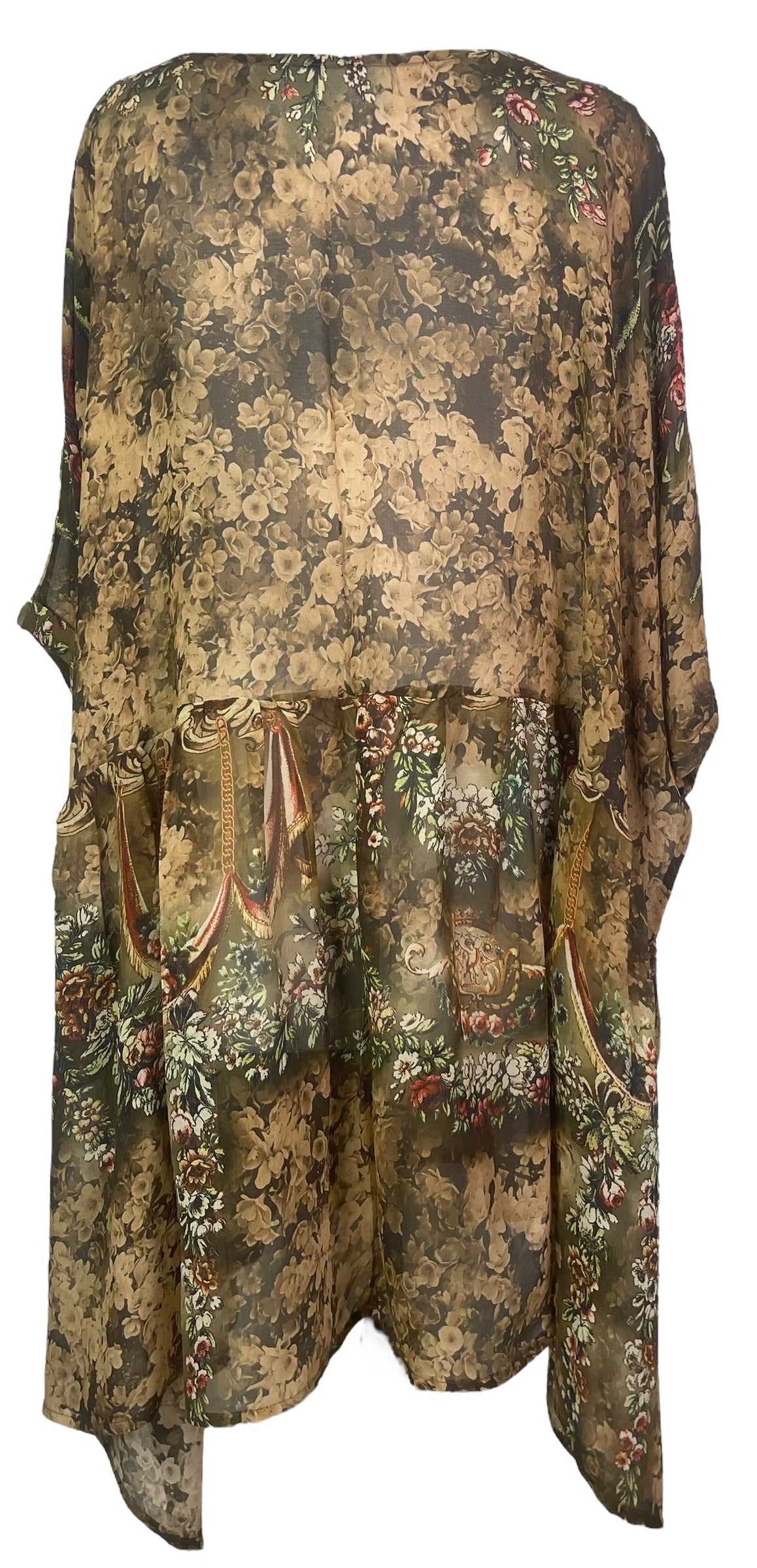 PRG8165 Sheer Wabi Sabi Pure Silk Boxy Babydoll Dress