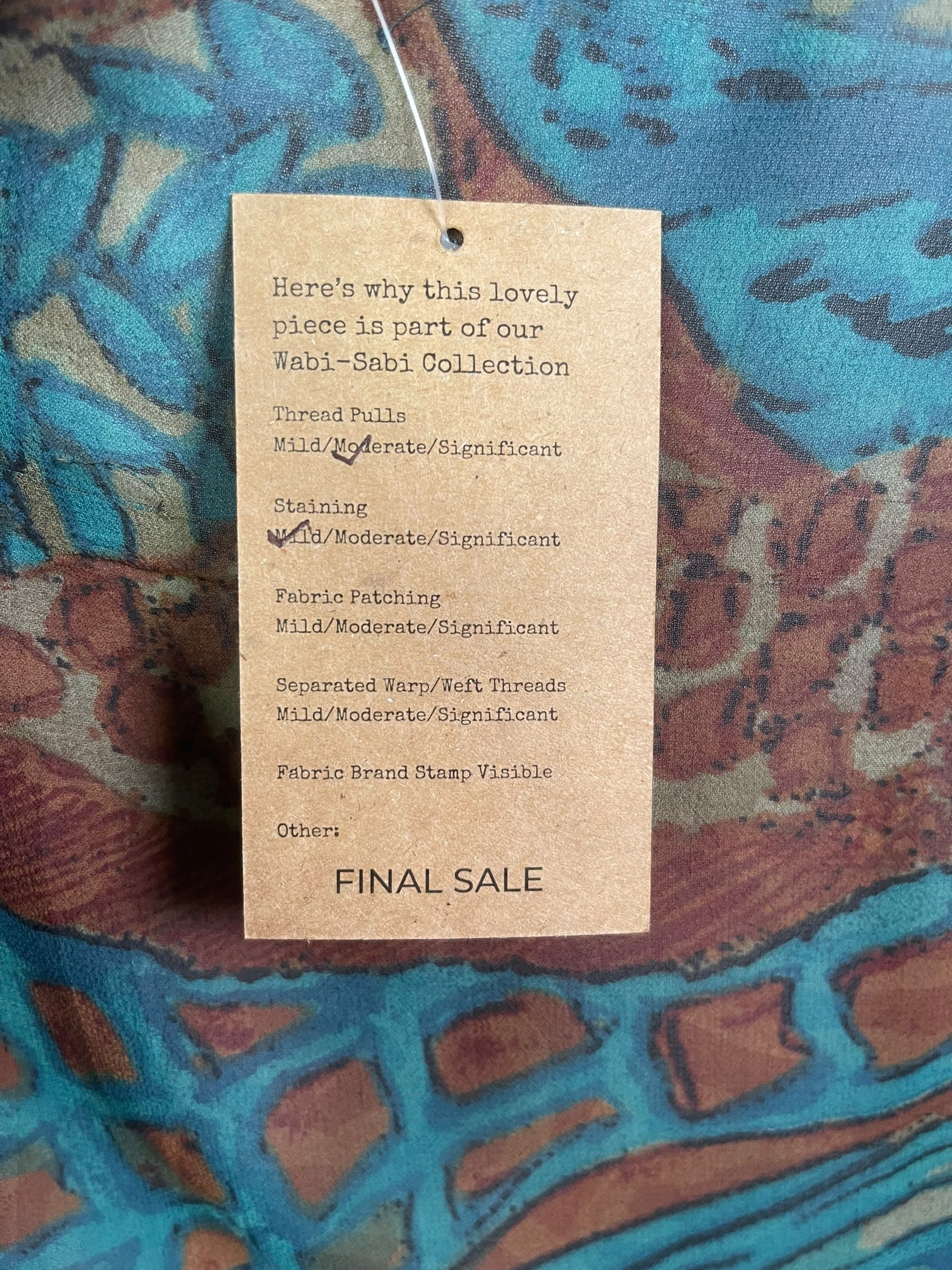 PRG8443 Wabi Sabi Pure Silk Long Tunic with Side Ties