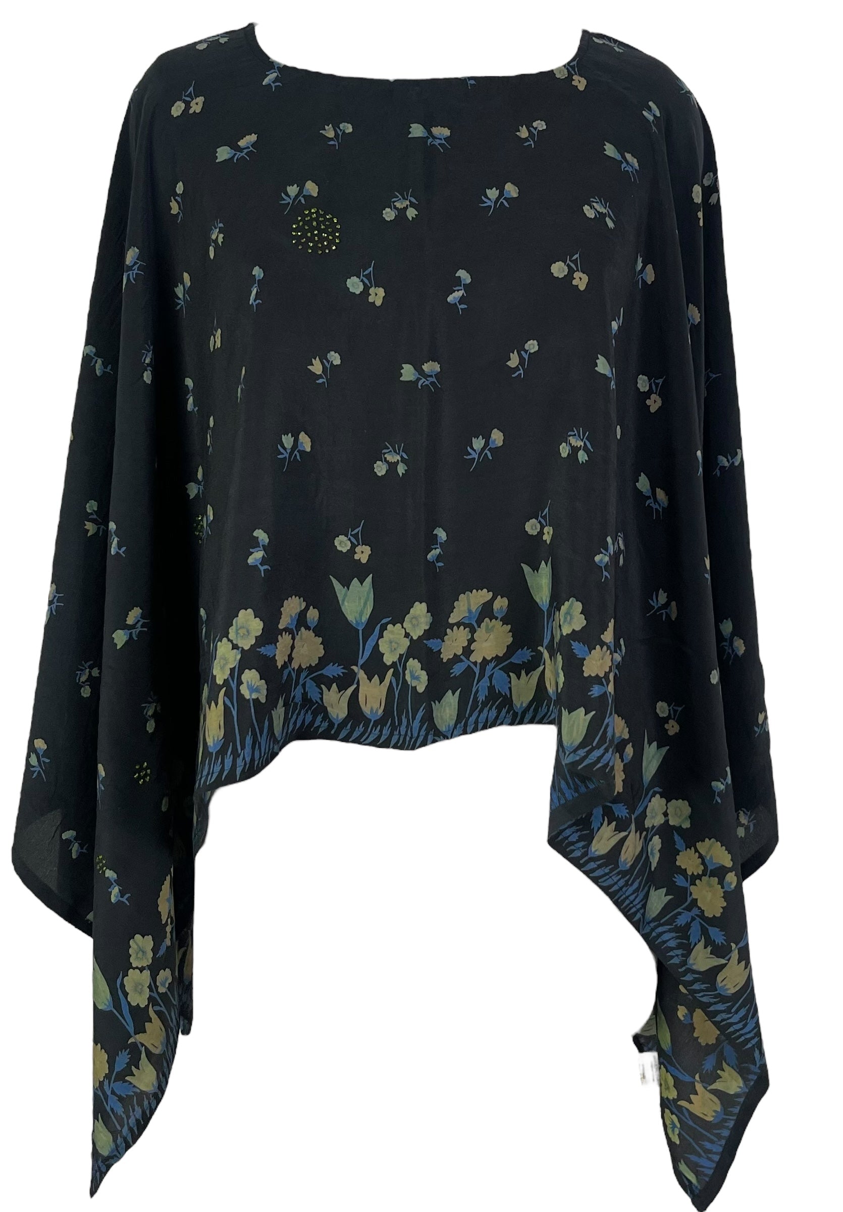 PRC6922 Avatar Pure Silk Capelet Poncho