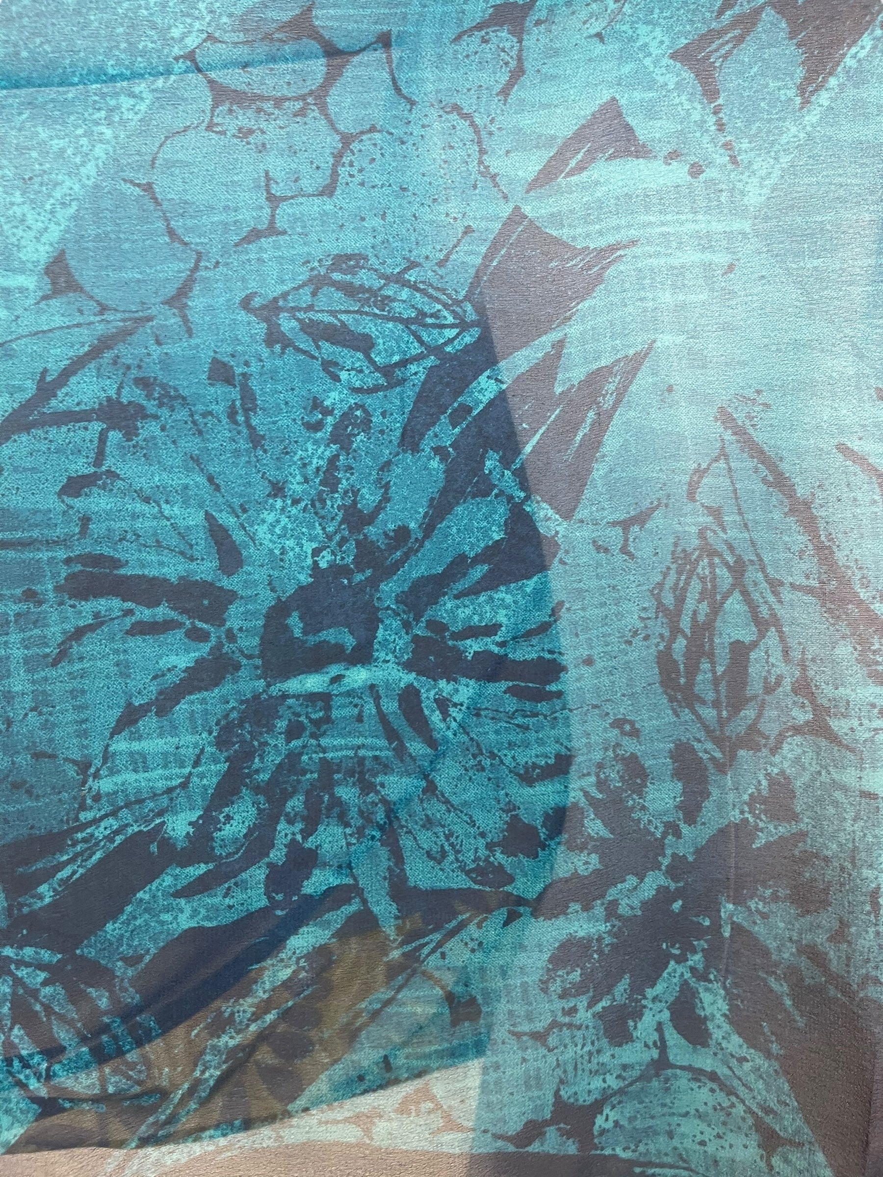 DEEANNS PRG8124 Sheer Avatar Pure Silk Kimono-Sleeved Top