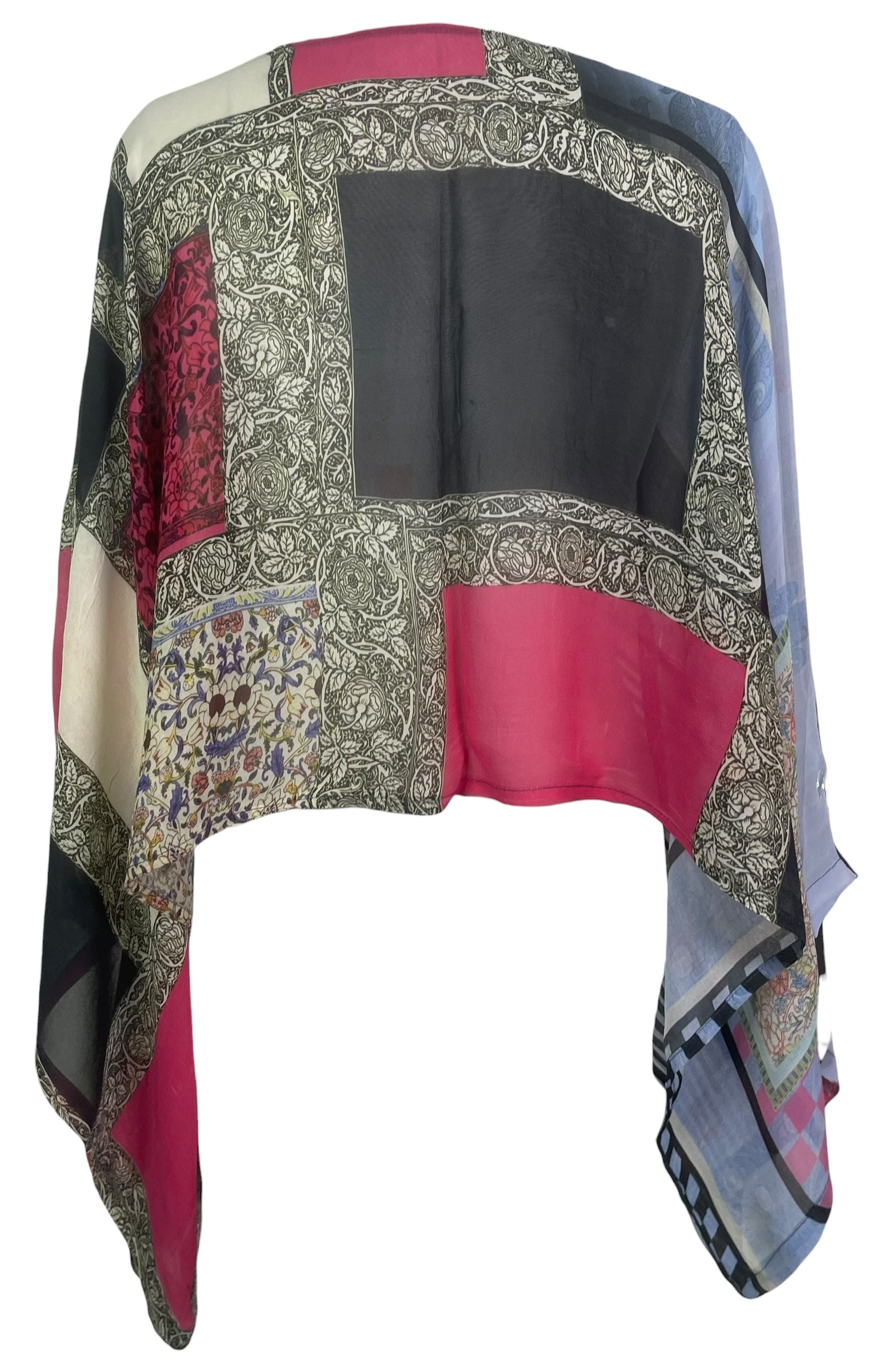 PREVIEW PRG8619 Sheer Wabi Sabi Pure Silk Kimono-Sleeved Top