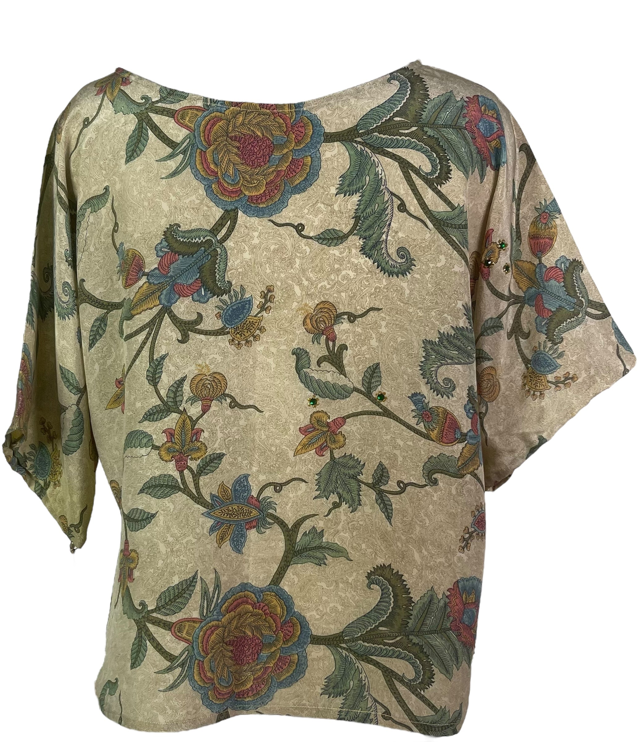 PRC7837 Avatar Pure Silk Side Slit Top