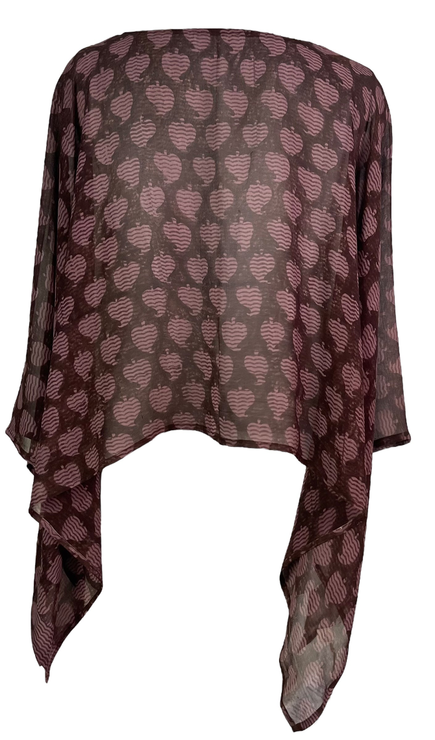 PRG7352 Sheer Avatar Pure Silk Capelet Poncho