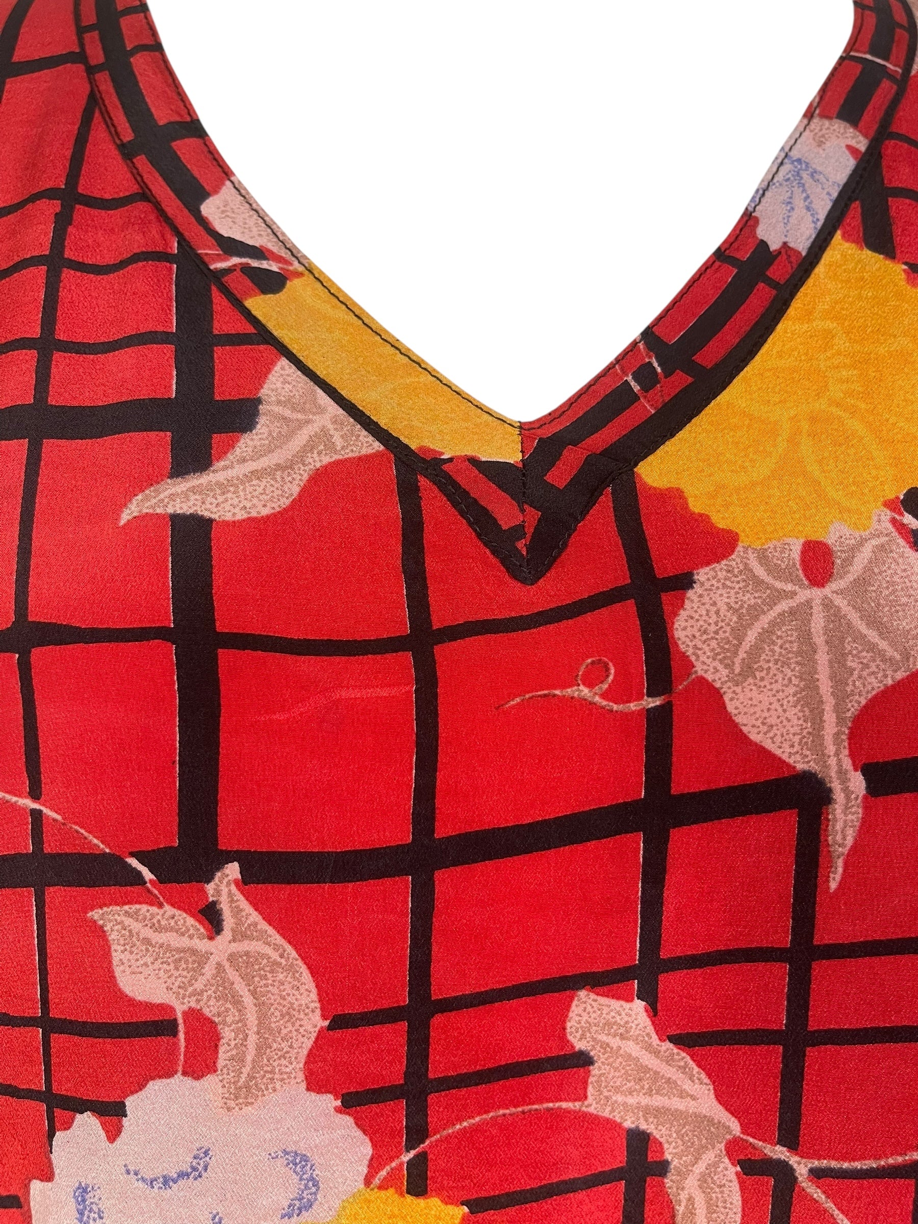 PRC7775 Avatar Pure Silk Midi Length Kaftan