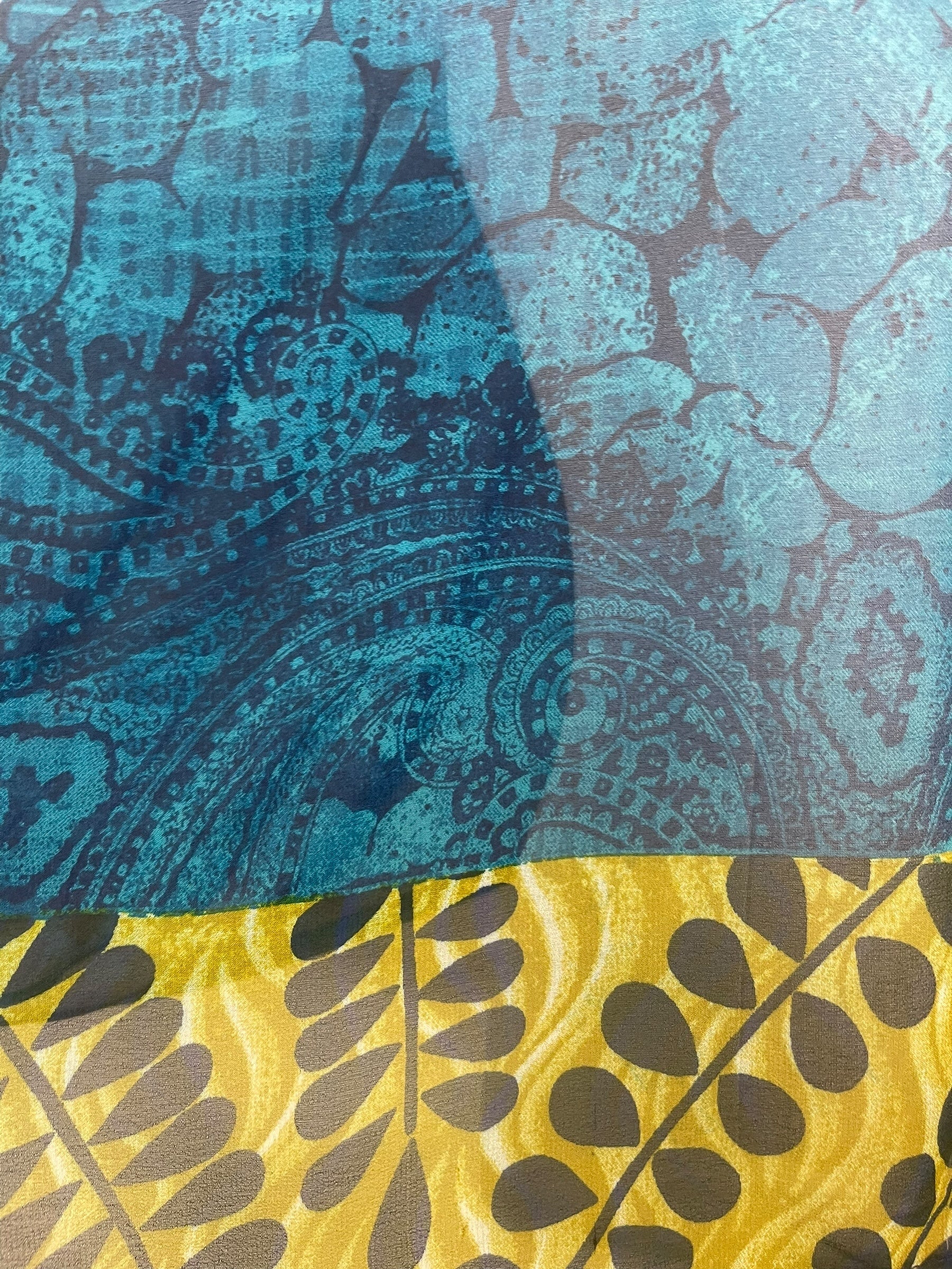 DEEANNS PRG8124 Sheer Avatar Pure Silk Kimono-Sleeved Top