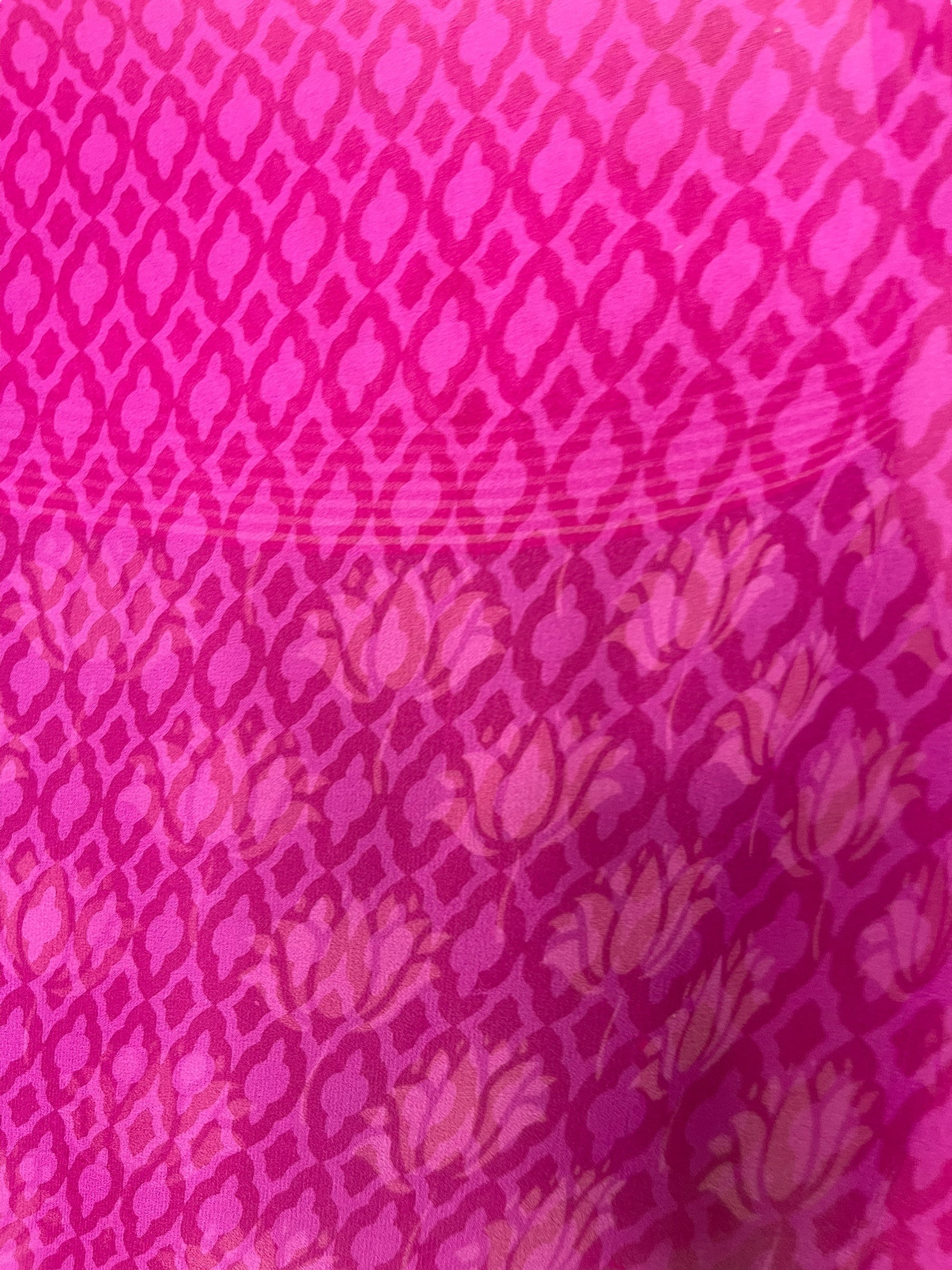 PRG7349 Sheer Avatar Pure Silk Kimono-Sleeved Top