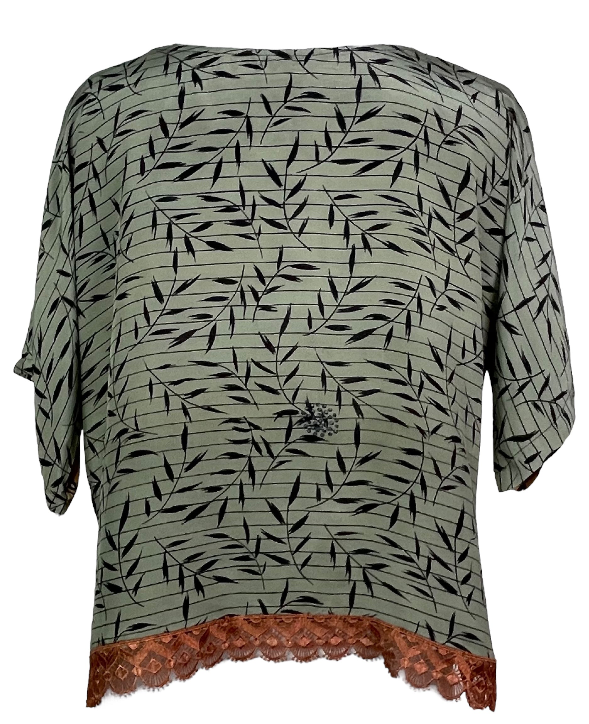 PRC5383 Avatar Pure Silk Side Slit Top