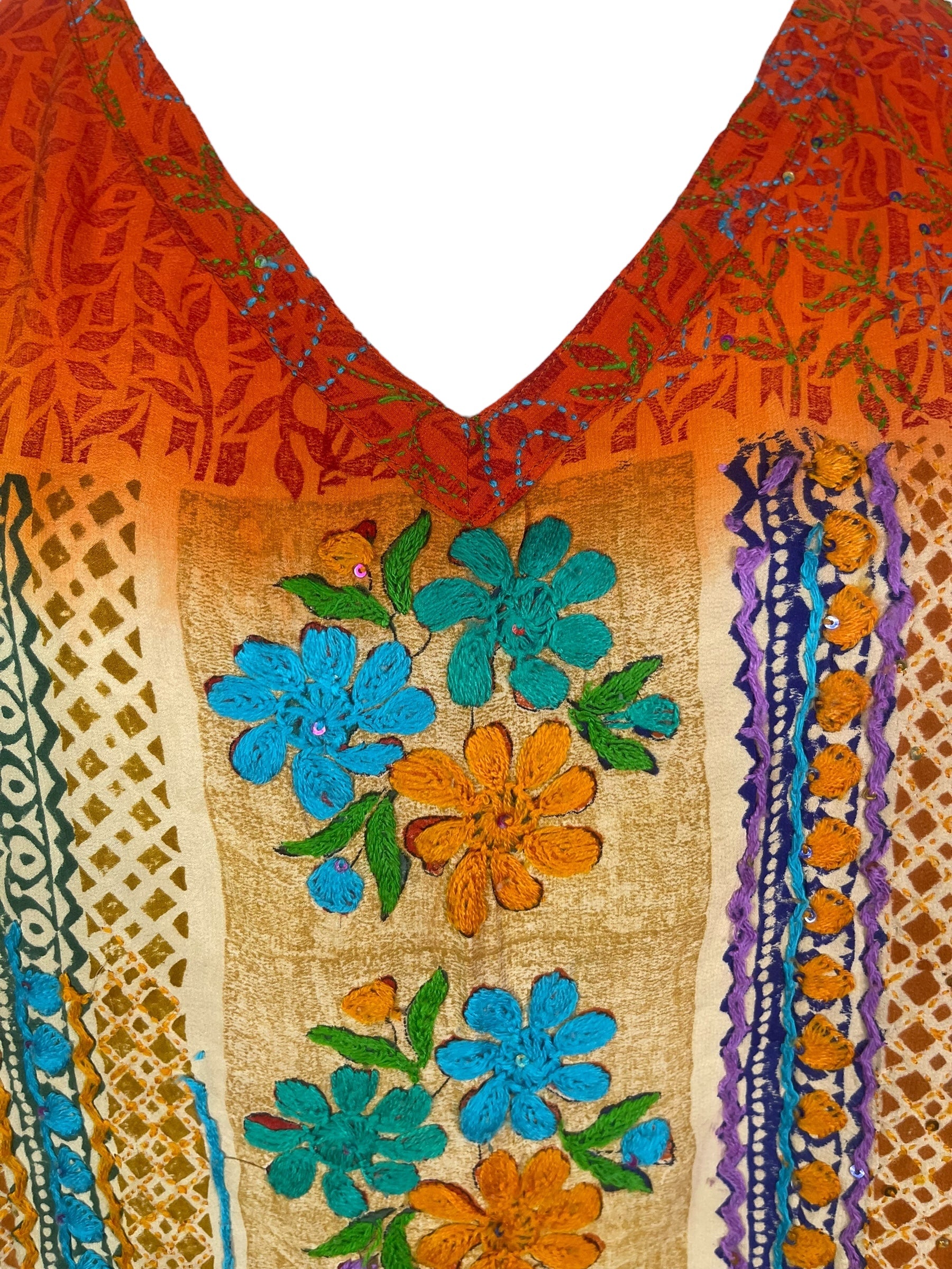 PRC8011 Avatar Pure Silk Short Kaftan Tunic with Slits