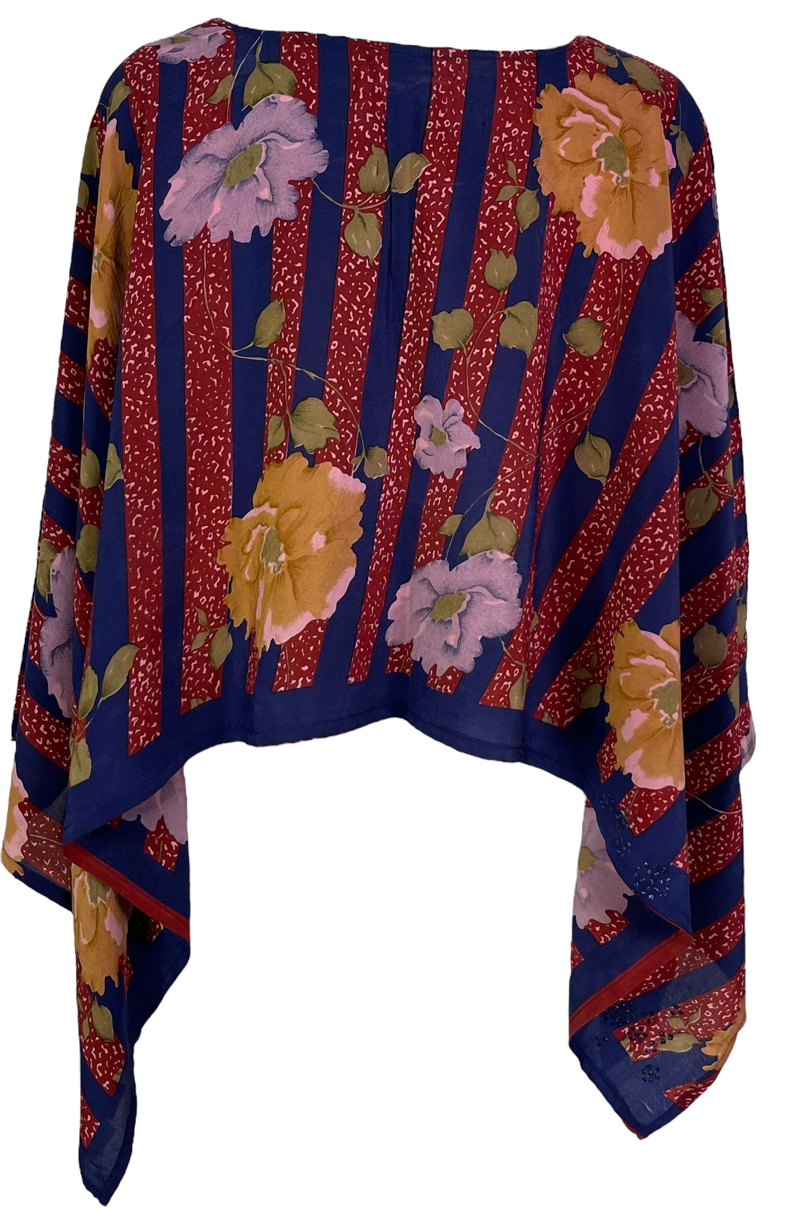 PRC6395 Wabi Sabi Pure Silk Capelet Poncho