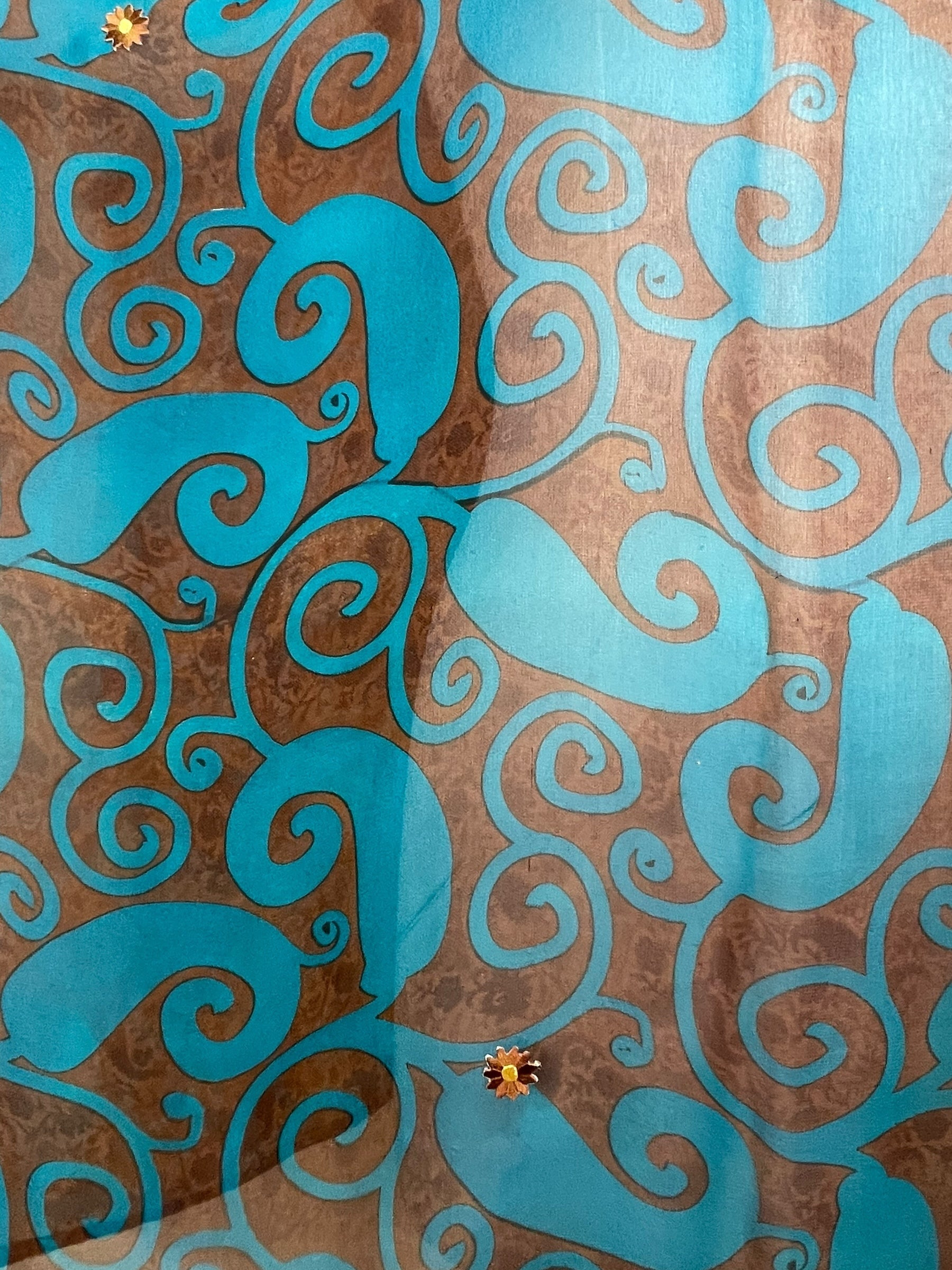 PRG7719 Sheer Wabi Sabi Pure Silk Short Kaftan Tunic with Slits