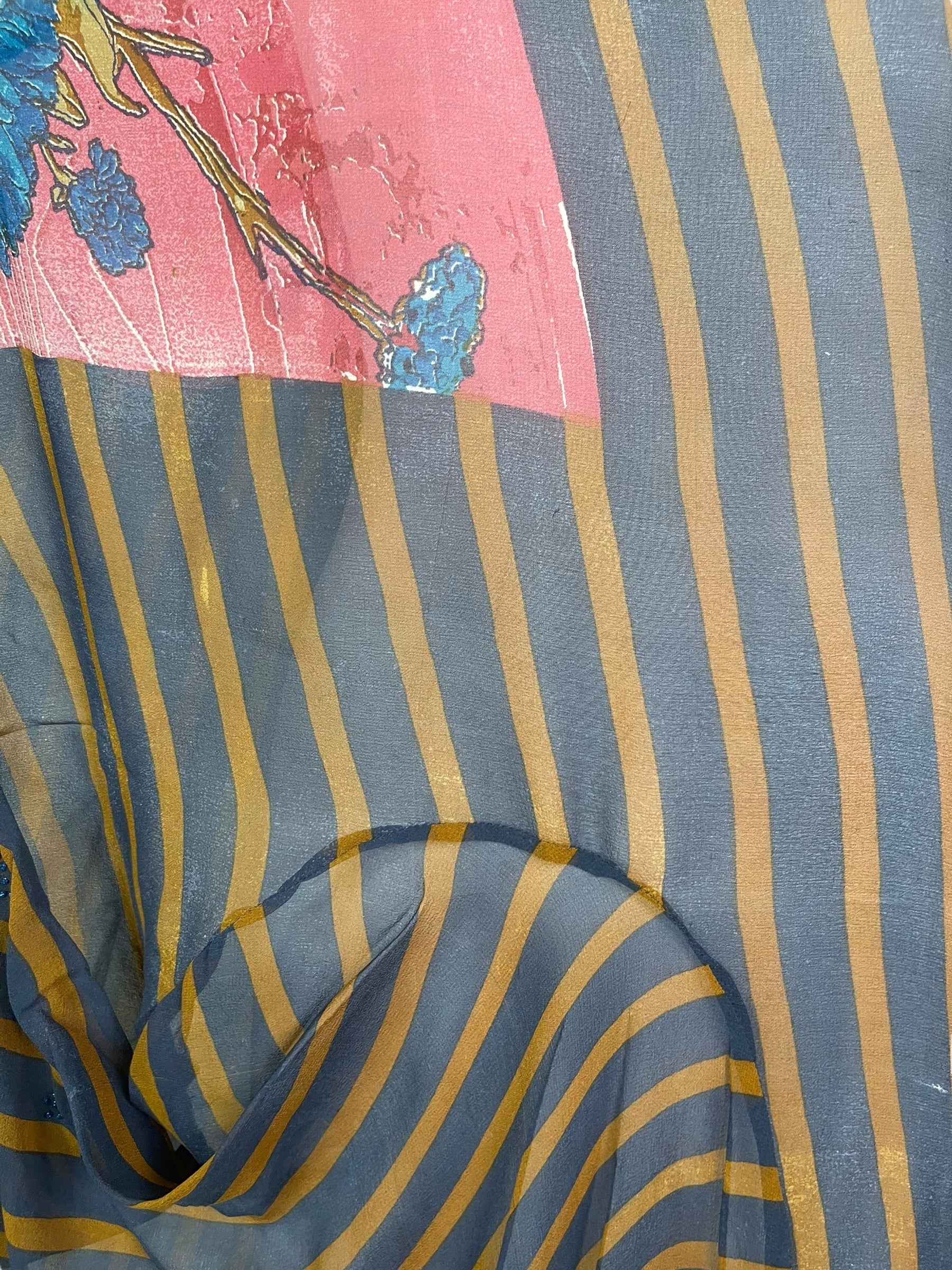 PRG7782 Sheer Avatar Pure Silk Self Pocket Tunic Dress