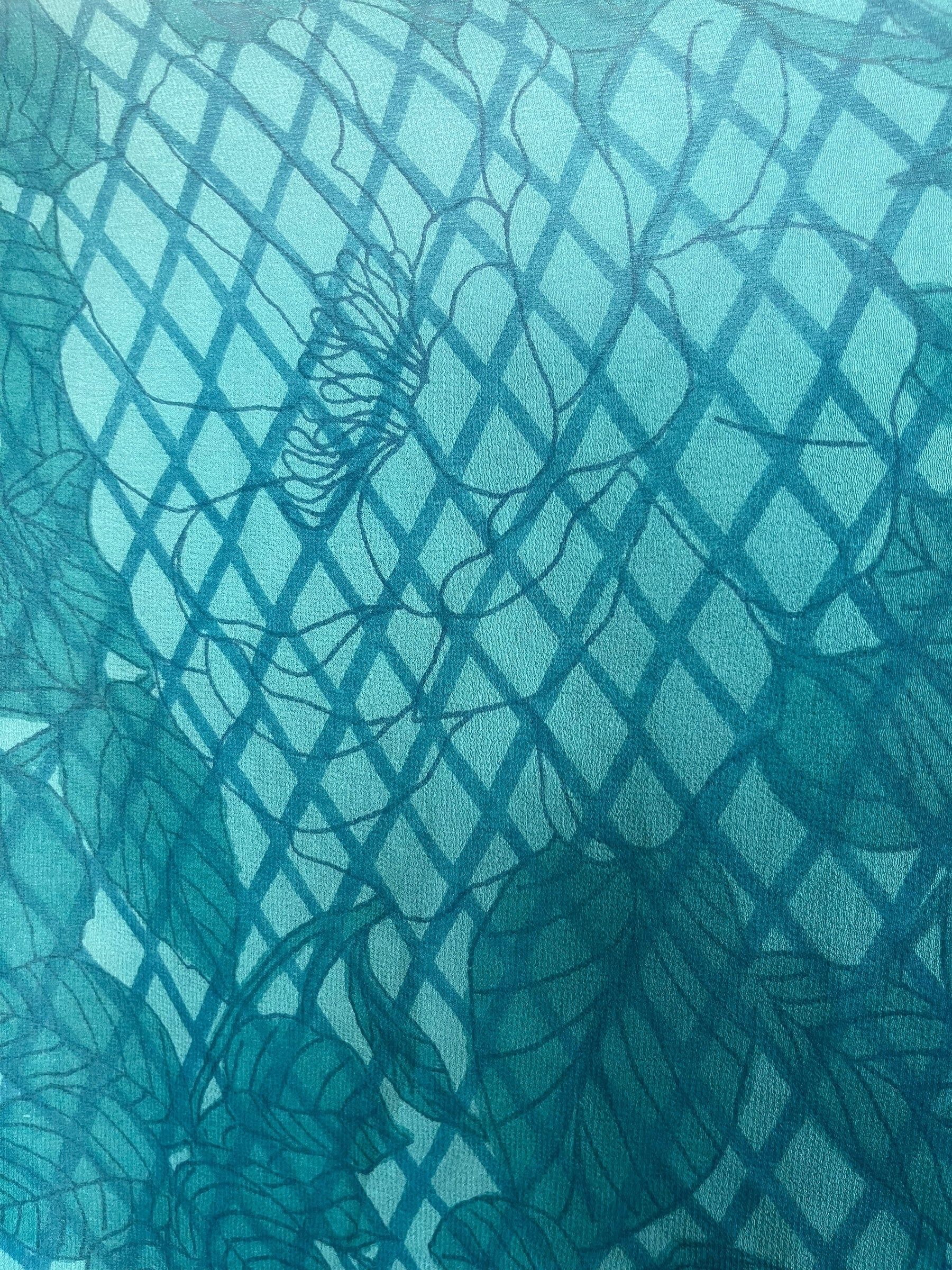 PRG8518 Sheer Wabi Sabi Pure Silk Kimono-Sleeved Top