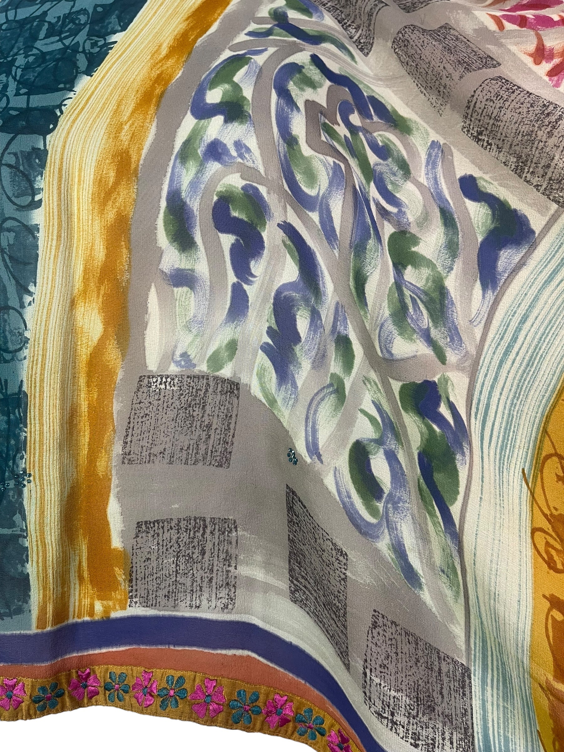 PRG7706 Sheer Avatar Pure Silk Capelet Poncho