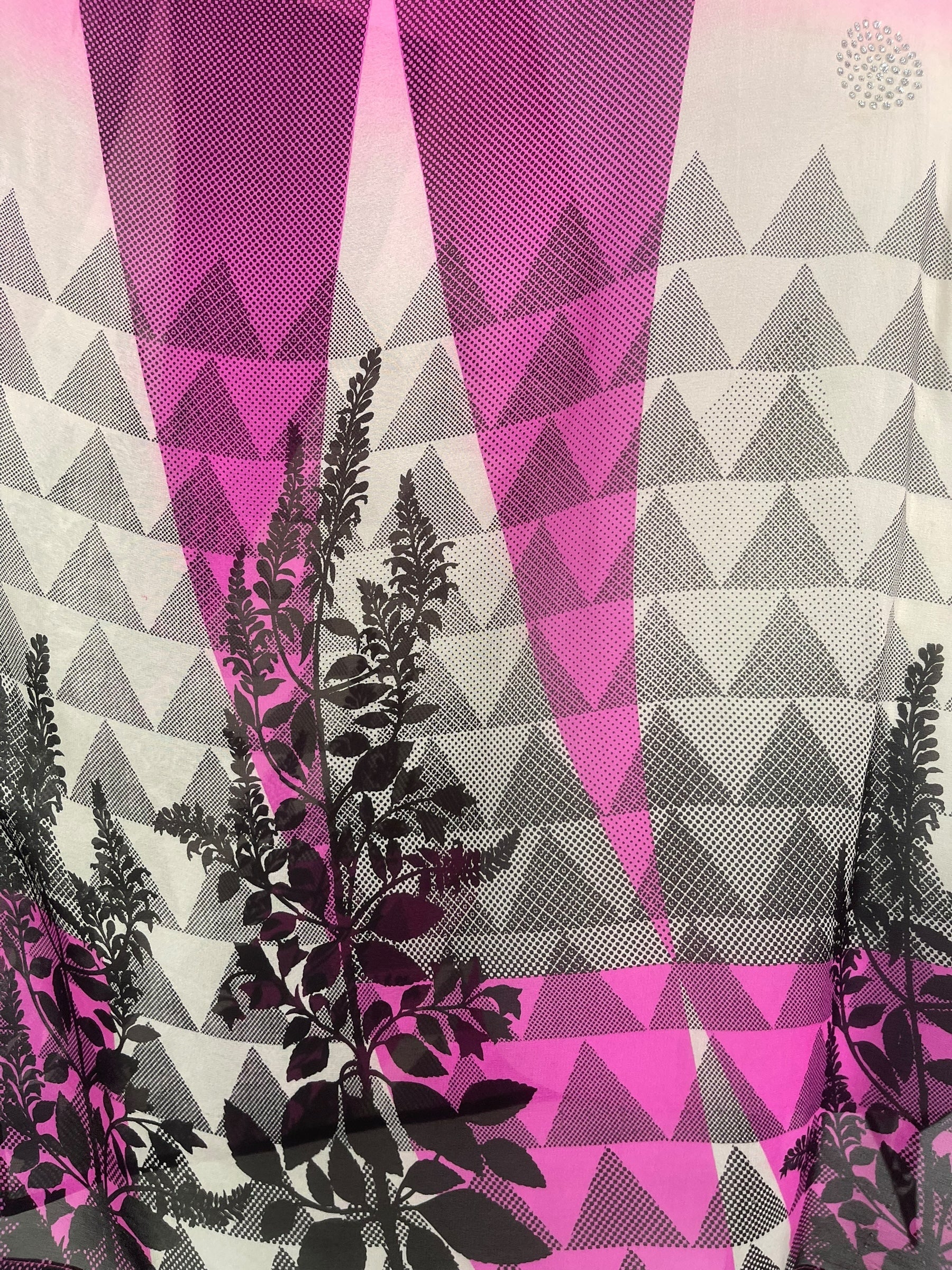 PRG7779 Sheer Avatar Pure Silk Short Kaftan Tunic with Slits