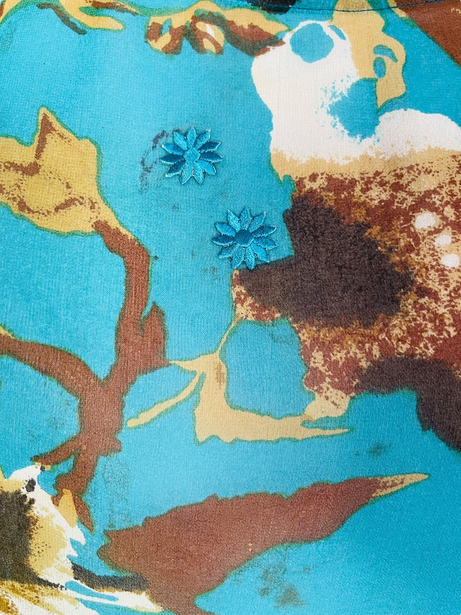 PRG7536 Sheer Avatar Pure Silk Side Slit Top