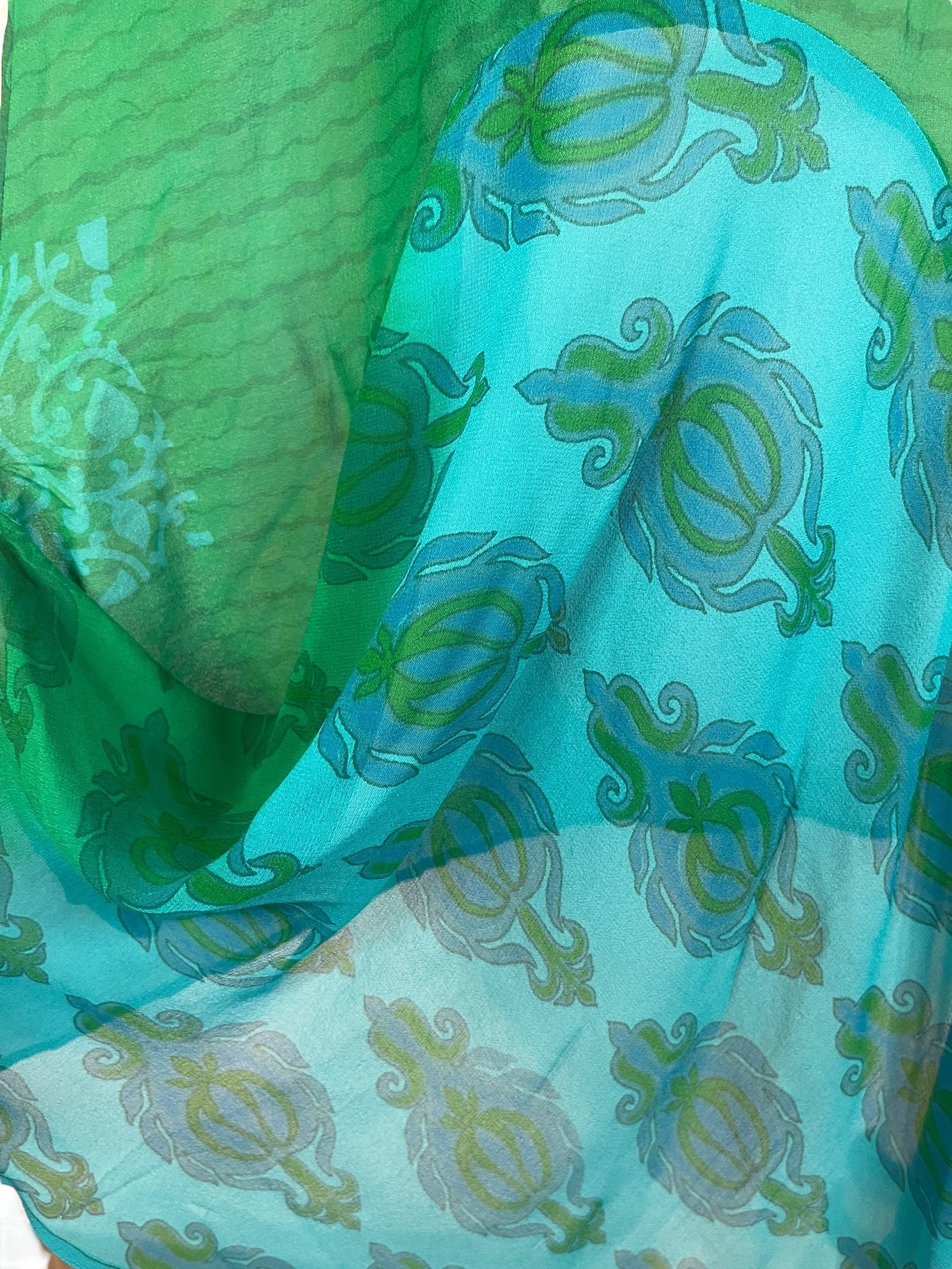 PRG7967 Sheer Avatar Pure Silk Self Pocket Tunic Dress