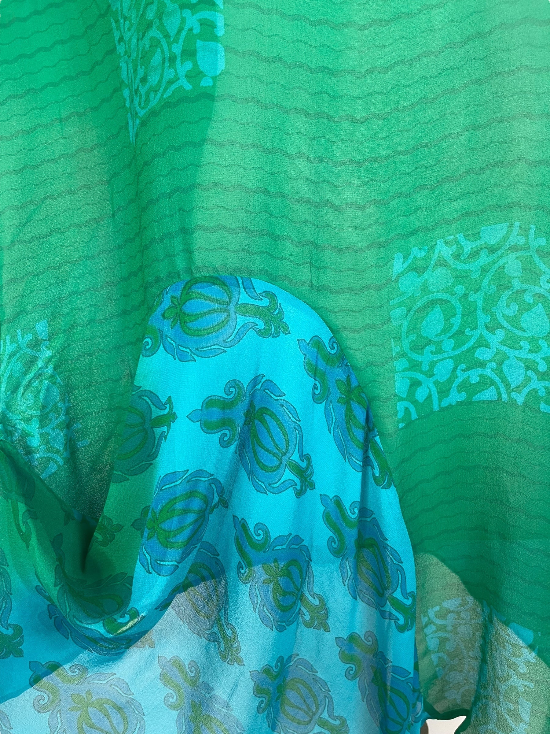 PRG7967 Sheer Avatar Pure Silk Self Pocket Tunic Dress