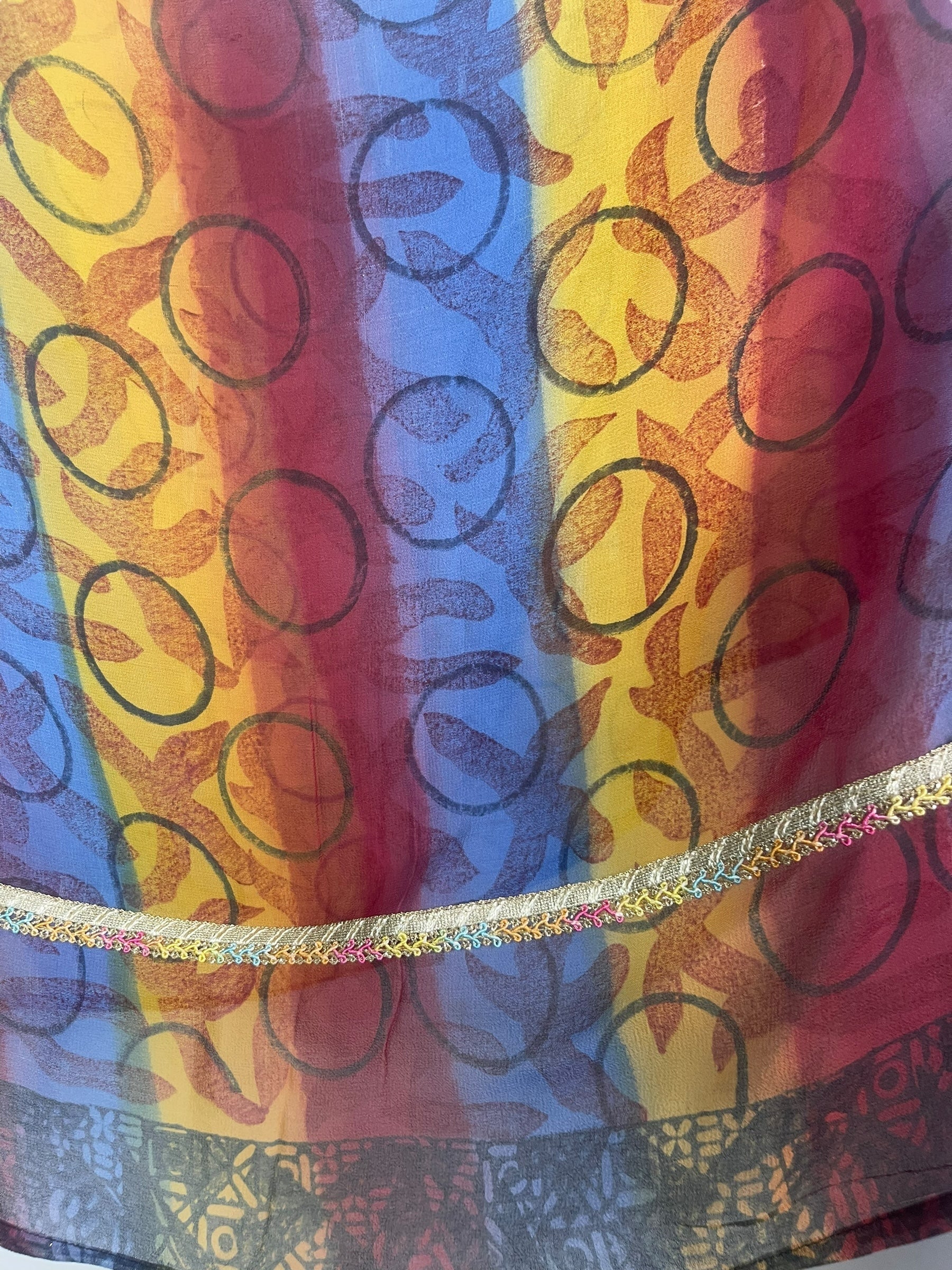 PREVIEW PRG7966 Sheer Avatar Pure Silk Capelet Poncho by DECEMBER2025 – Handmade ethical Poncho from sariKNOTsari using upcycled silk. Designed in Canada for travel and slow fashion, loved from Toronto to LA to Sydney.