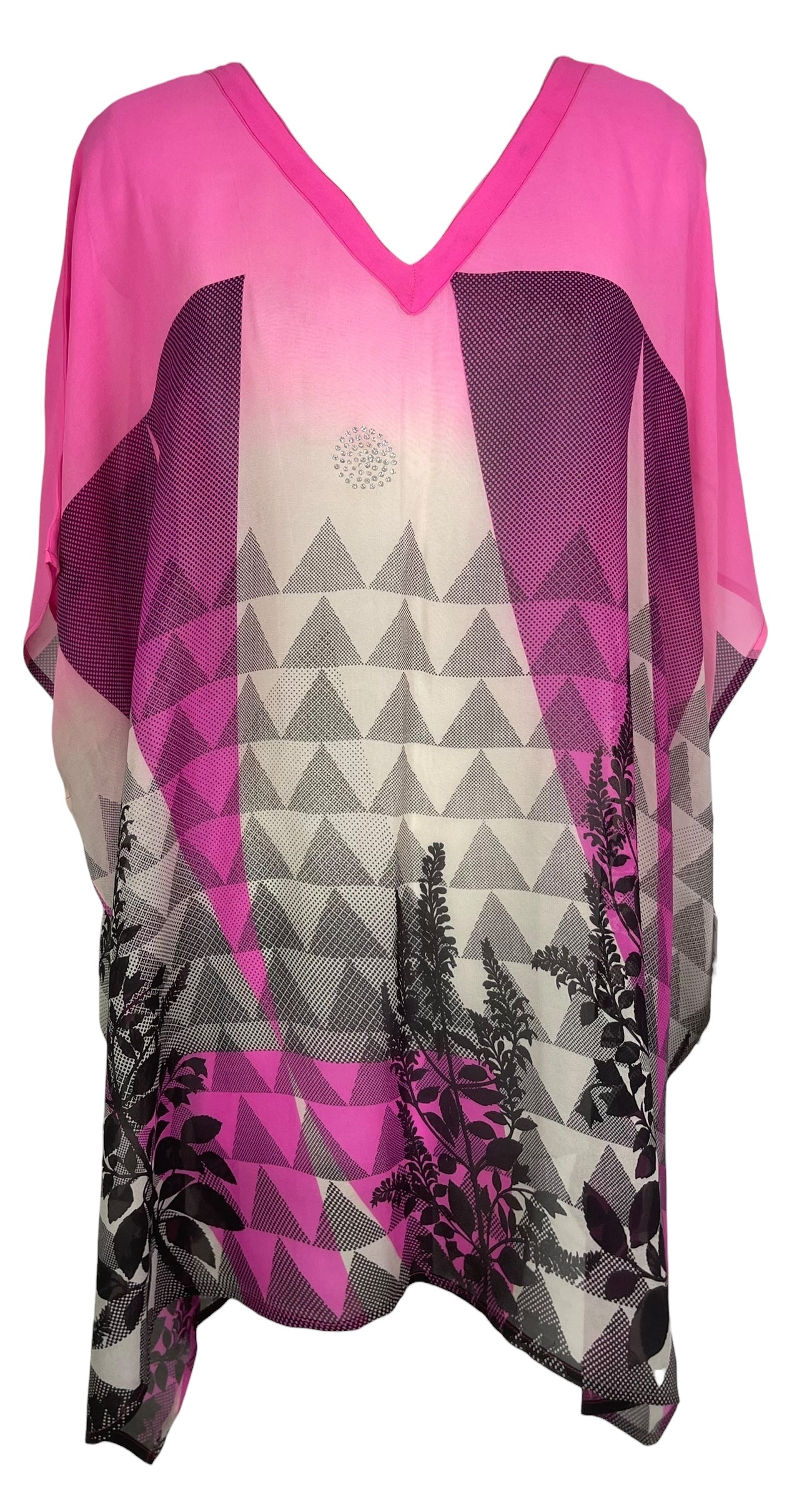 PREVIEW PRG7779 Sheer Avatar Pure Silk Short Kaftan Tunic with Slits